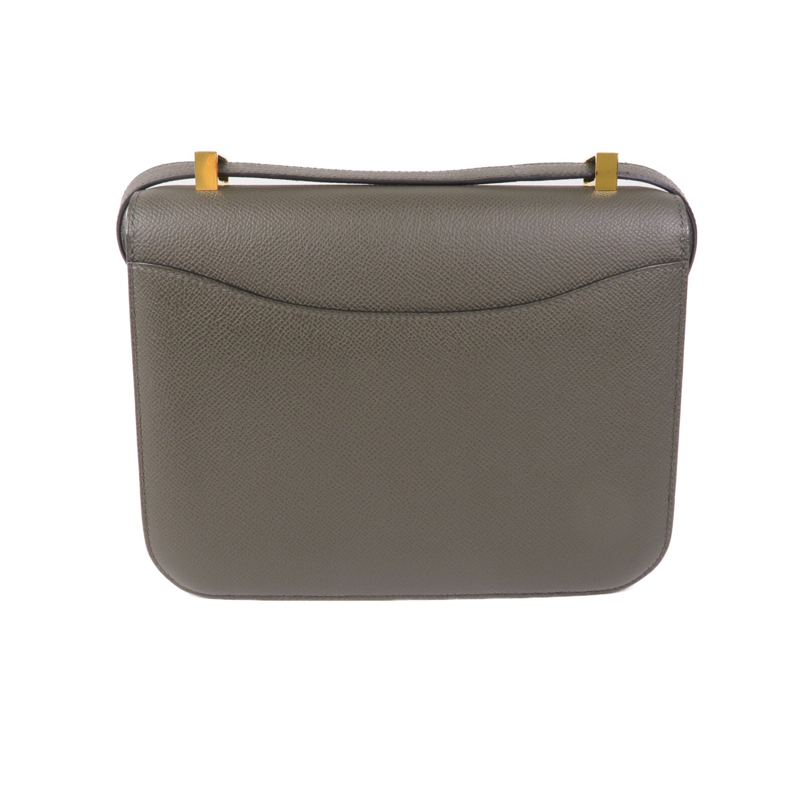 HERMES Epsom皮革Constance 24金扣肩背袋Vert De Gris
