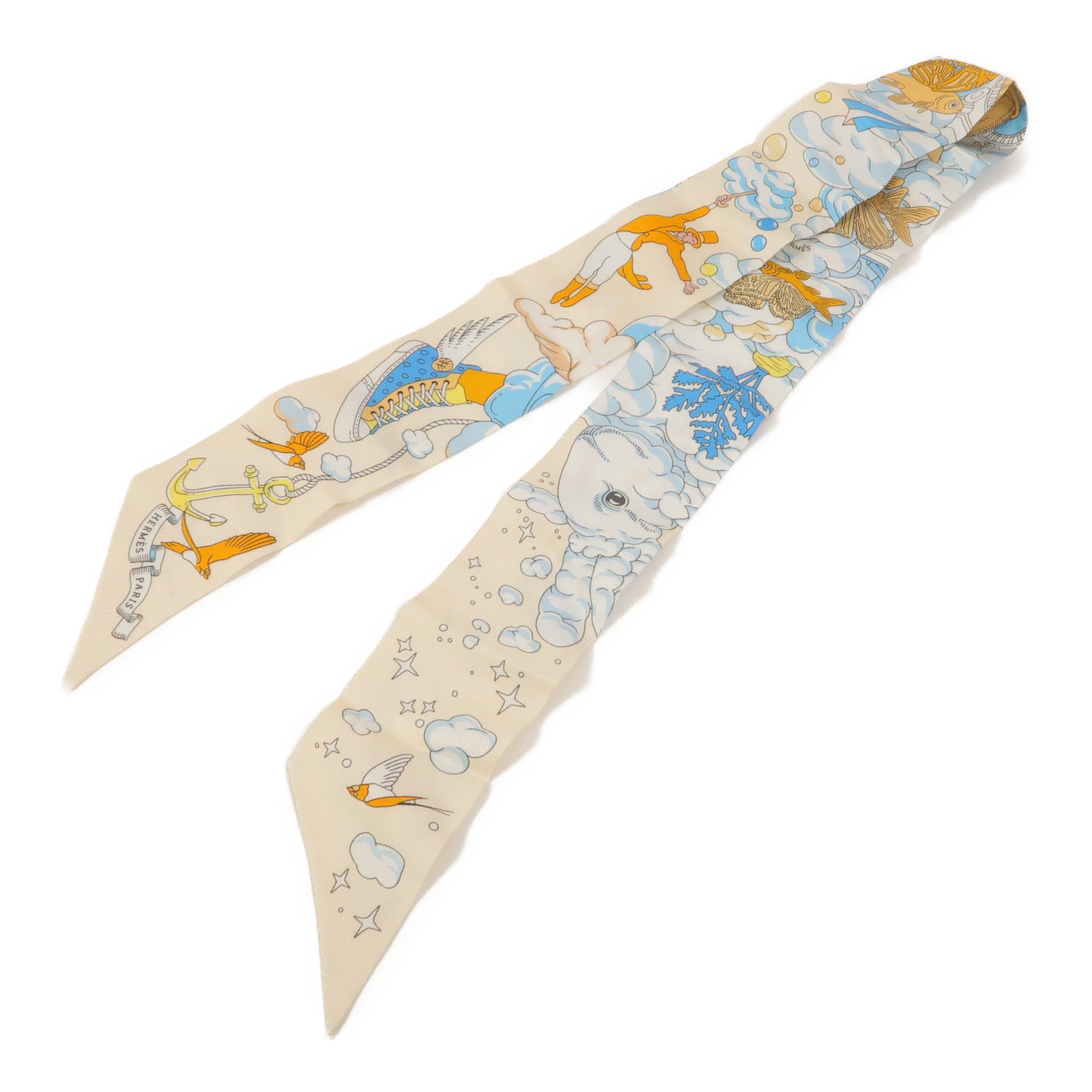 HERMES 絲質Twilly絲巾