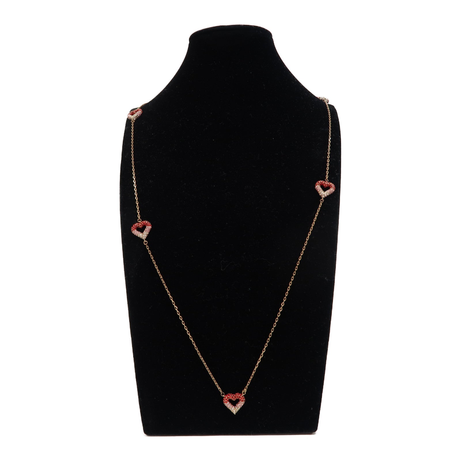 LOUIS VUITTON 【激減優惠】黃銅Lv&V Strass項鍊粉紅色/紅色