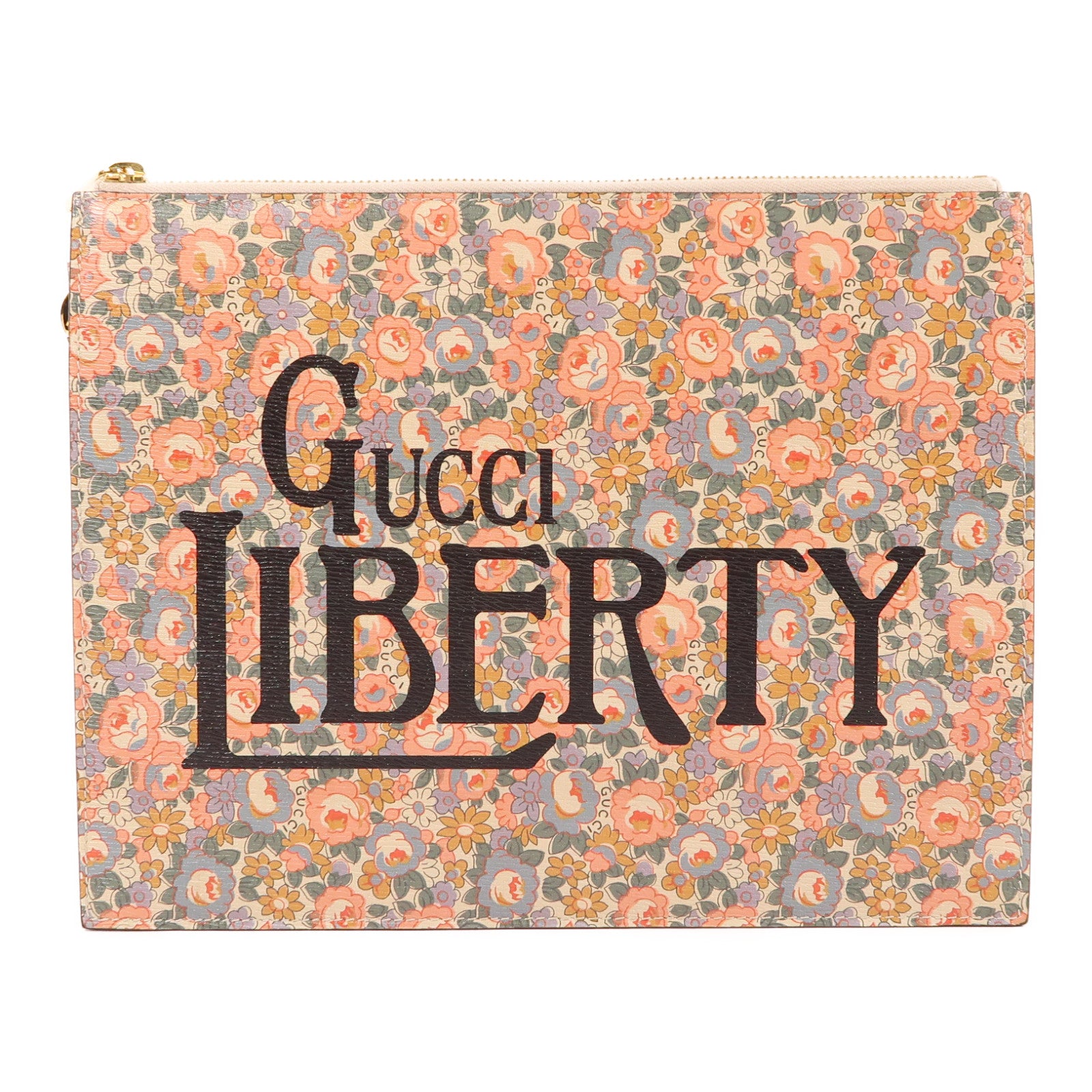 GUCCI 塗層帆布Pouch金扣手拿包