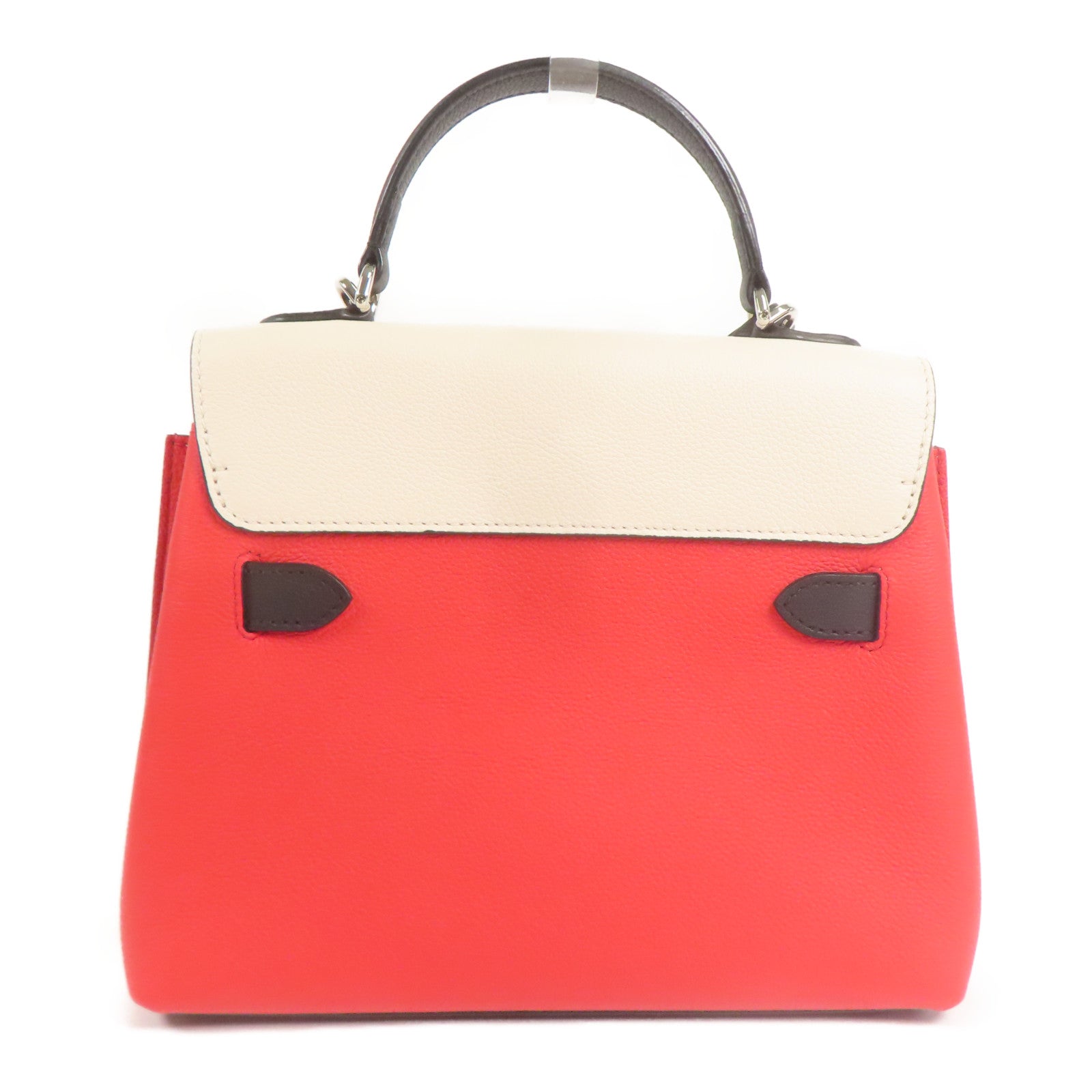 LOUIS VUITTON 牛皮皮革Lockme Ever BB銀扣手挽肩背兩用袋