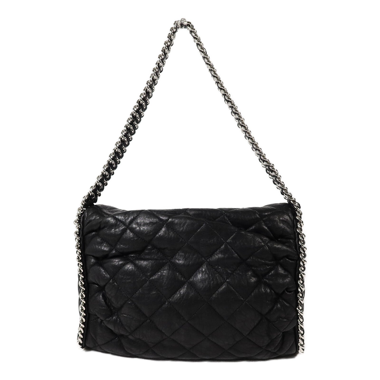 CHANEL 牛皮皮革Chain Around Hobo Bag鏈帶肩背袋