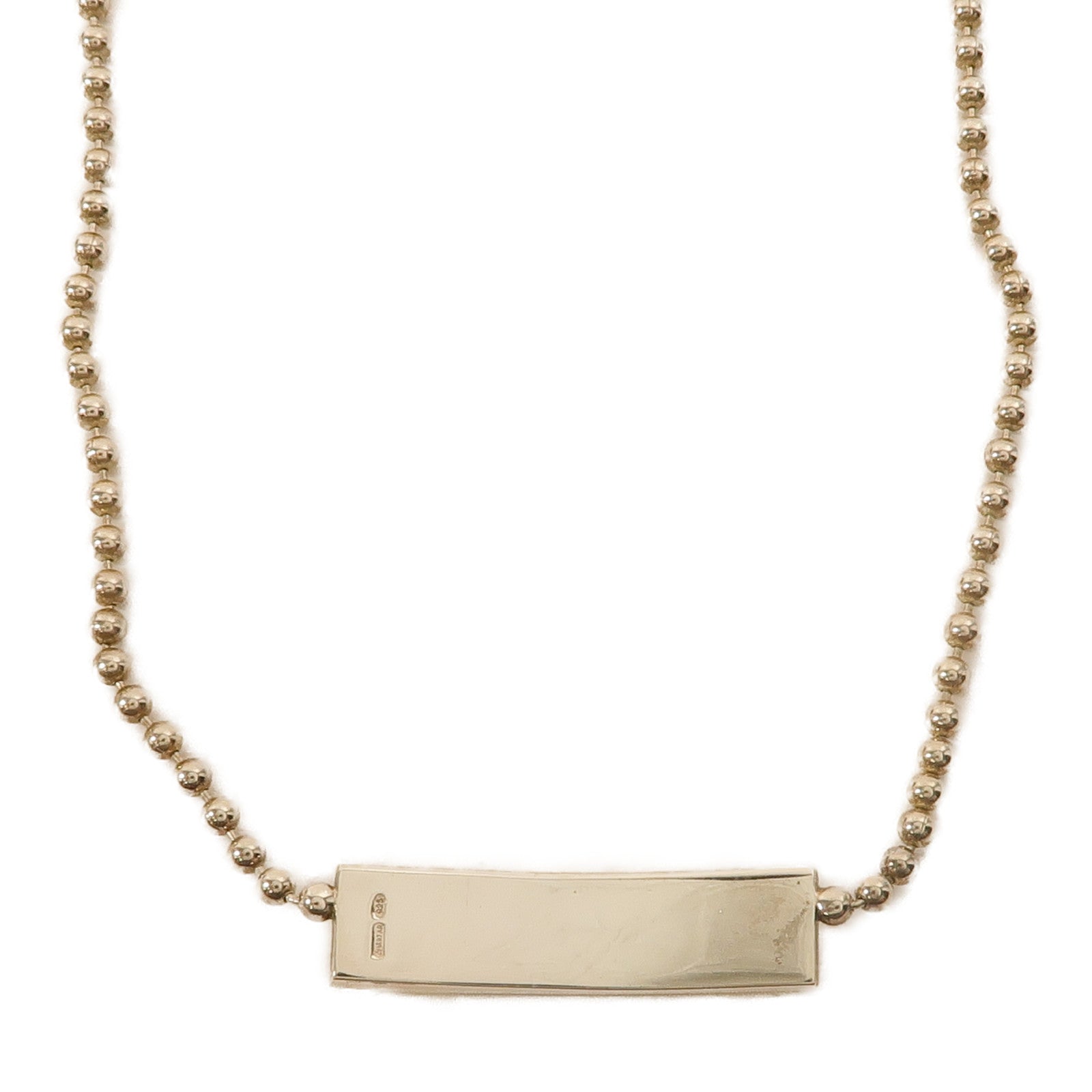 GUCCI 925純銀Plate Ball Chain Necklace項鍊