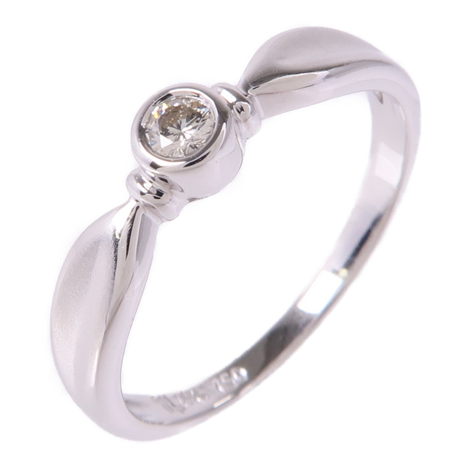 JEWELRY Diamond Ring 18K White Gold US#6