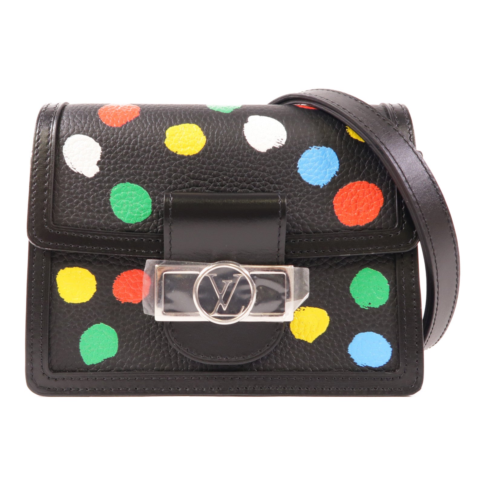 LOUIS VUITTON 牛皮皮革LV X YK Dauphine Mini銀扣肩背袋