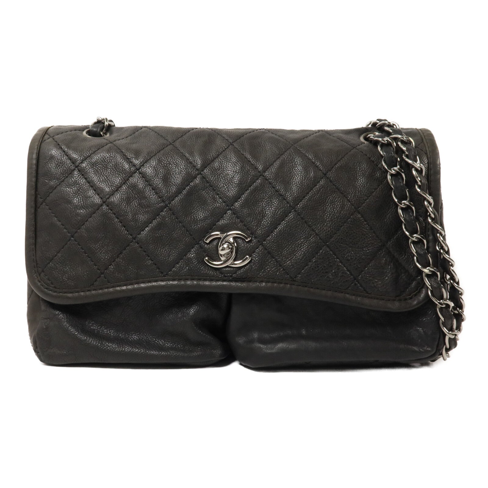 CHANEL 牛皮皮革Chain Shoulder鏈帶肩背袋