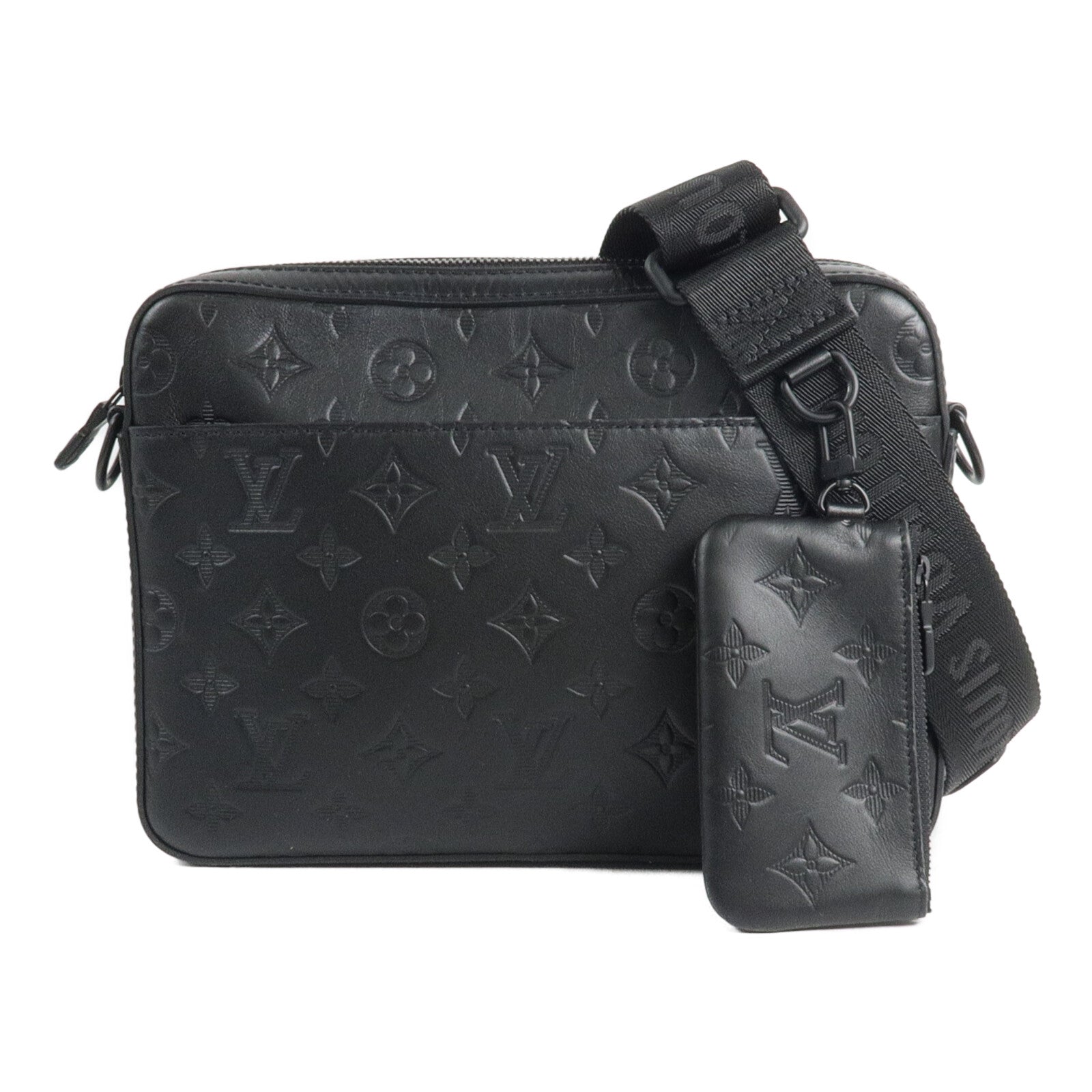 LOUIS VUITTON Monogram Shadow Trio Messenger肩背袋