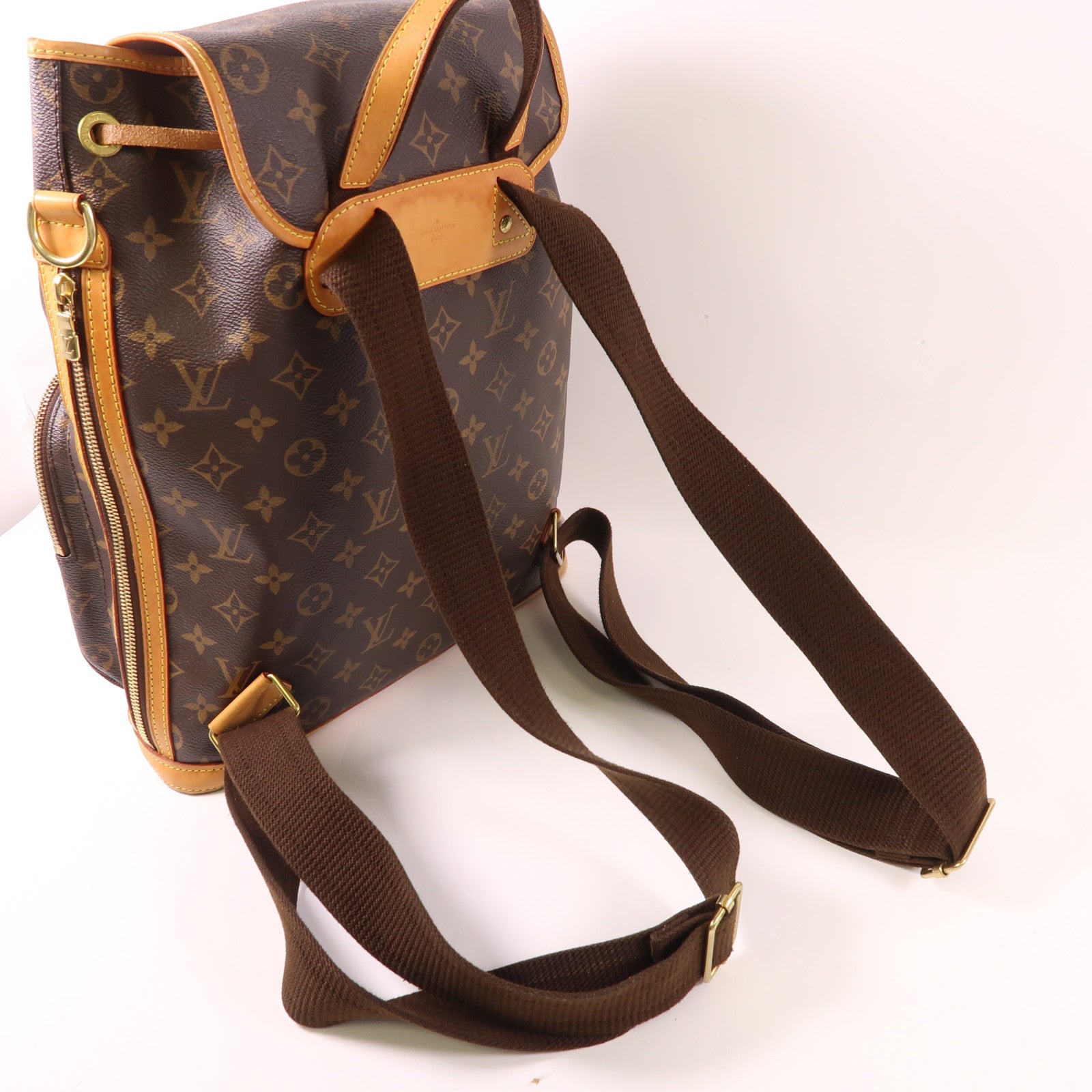 LOUIS VUITTON Monogram Sac A Dos Bosphore金扣背包棕色
