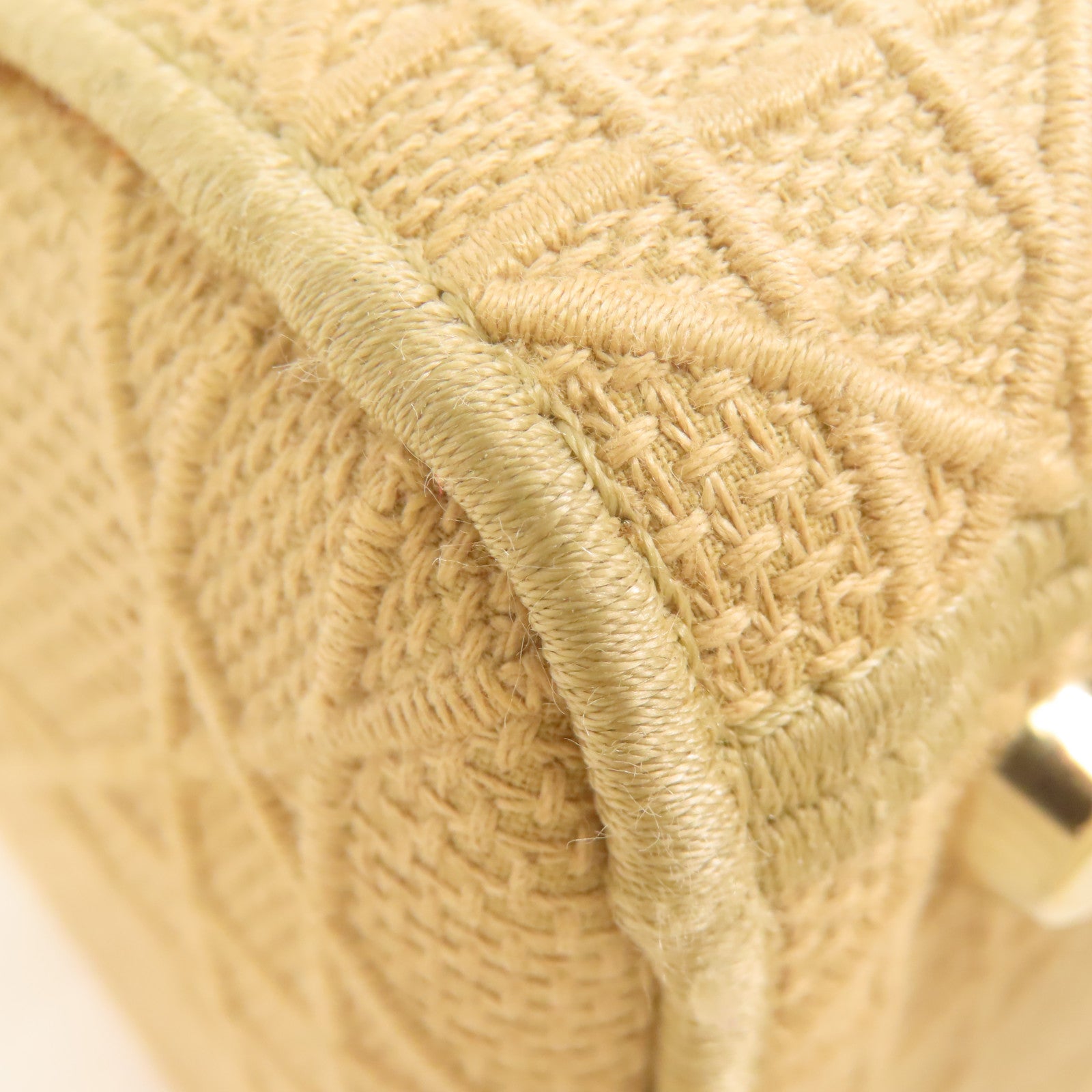 Dior CD GHW Lady Dior D-Lite 2 Way Bag M0565OREY Canvas Beige