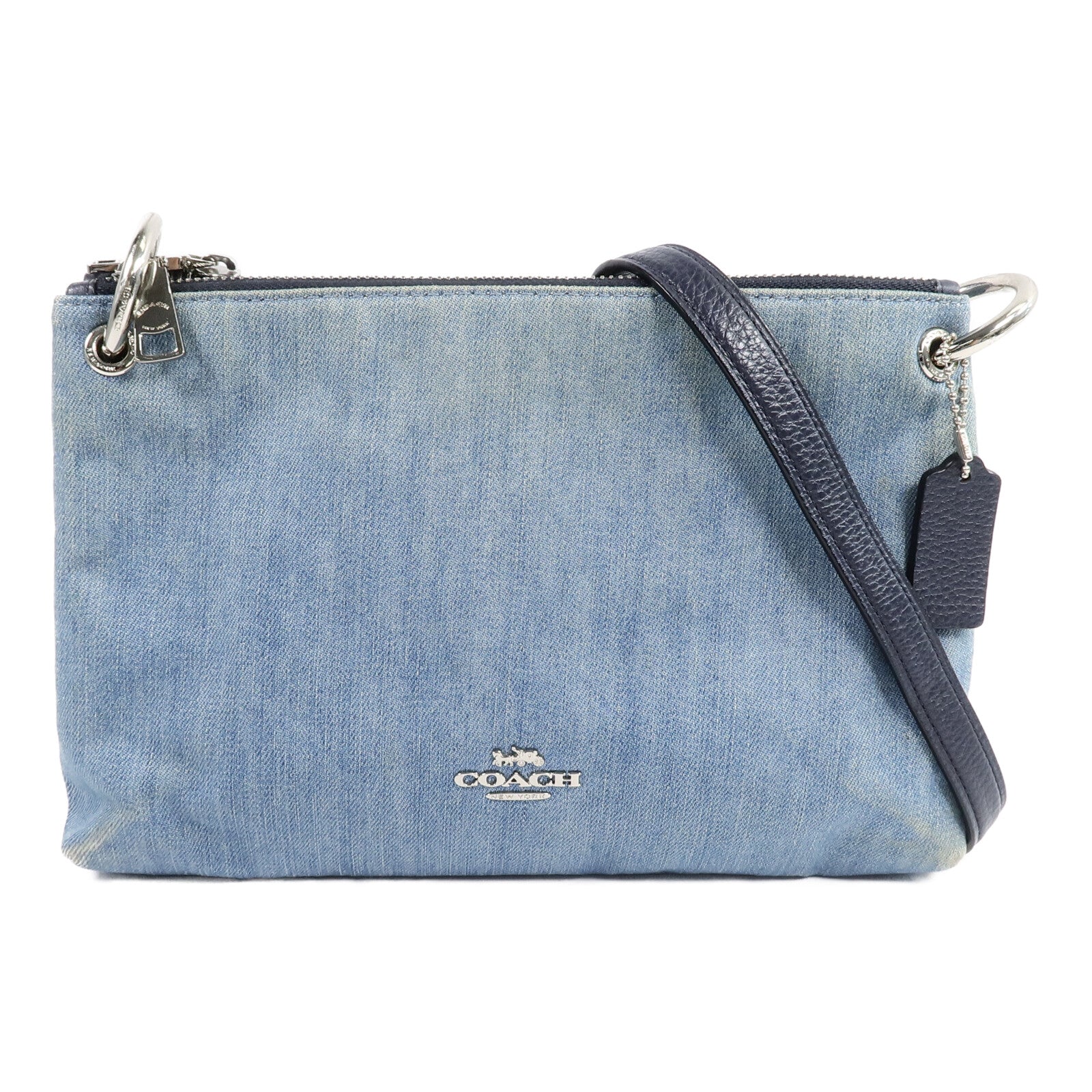 COACH 牛仔布Shoulder Bag肩背袋