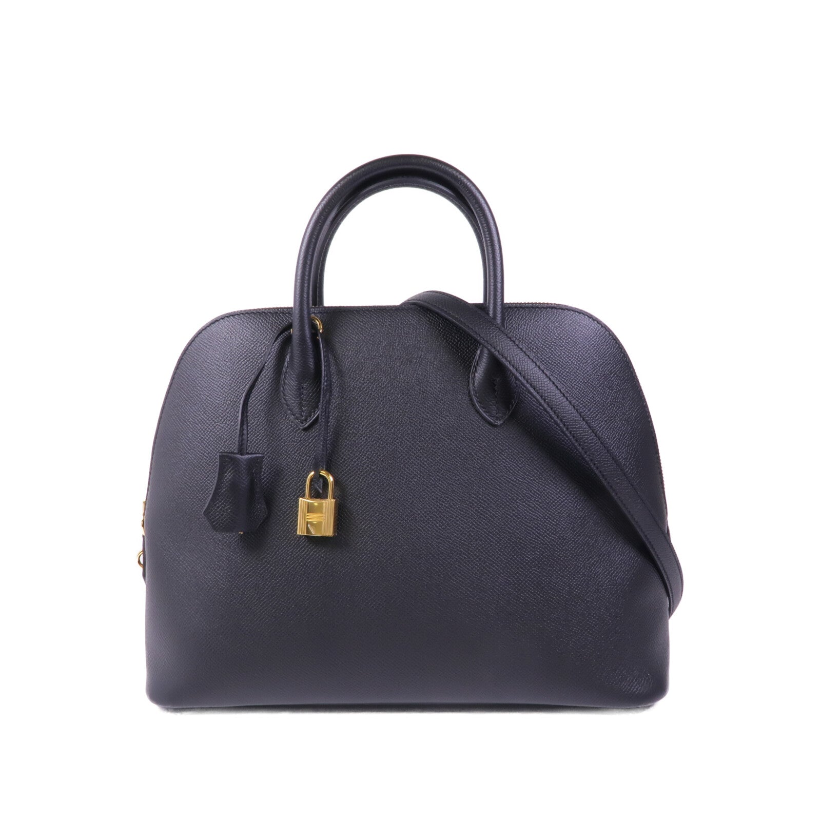 HERMES Epsom皮革Bolide 1923 30金扣手挽肩背兩用袋Noir