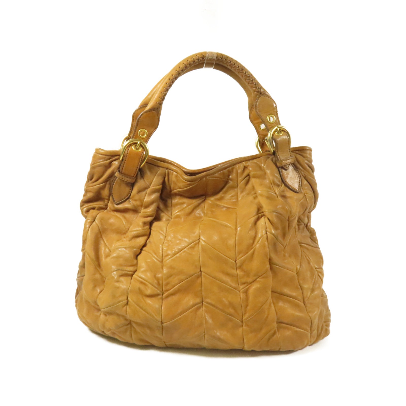 Miu Miu 牛皮皮革Shoulder Bag金扣手挽肩背兩用袋