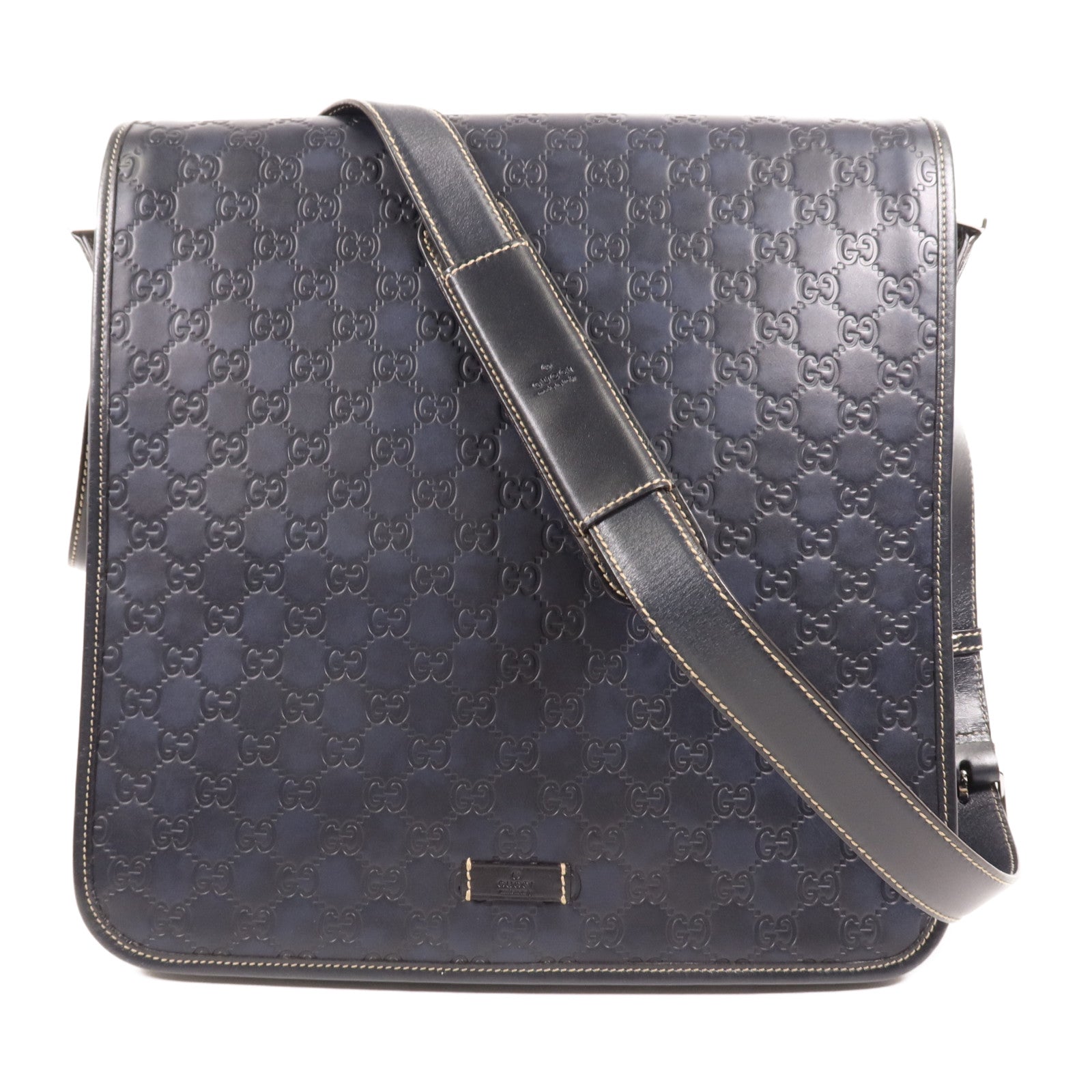 GUCCI 牛皮皮革Shoulder Bag銀扣肩背袋