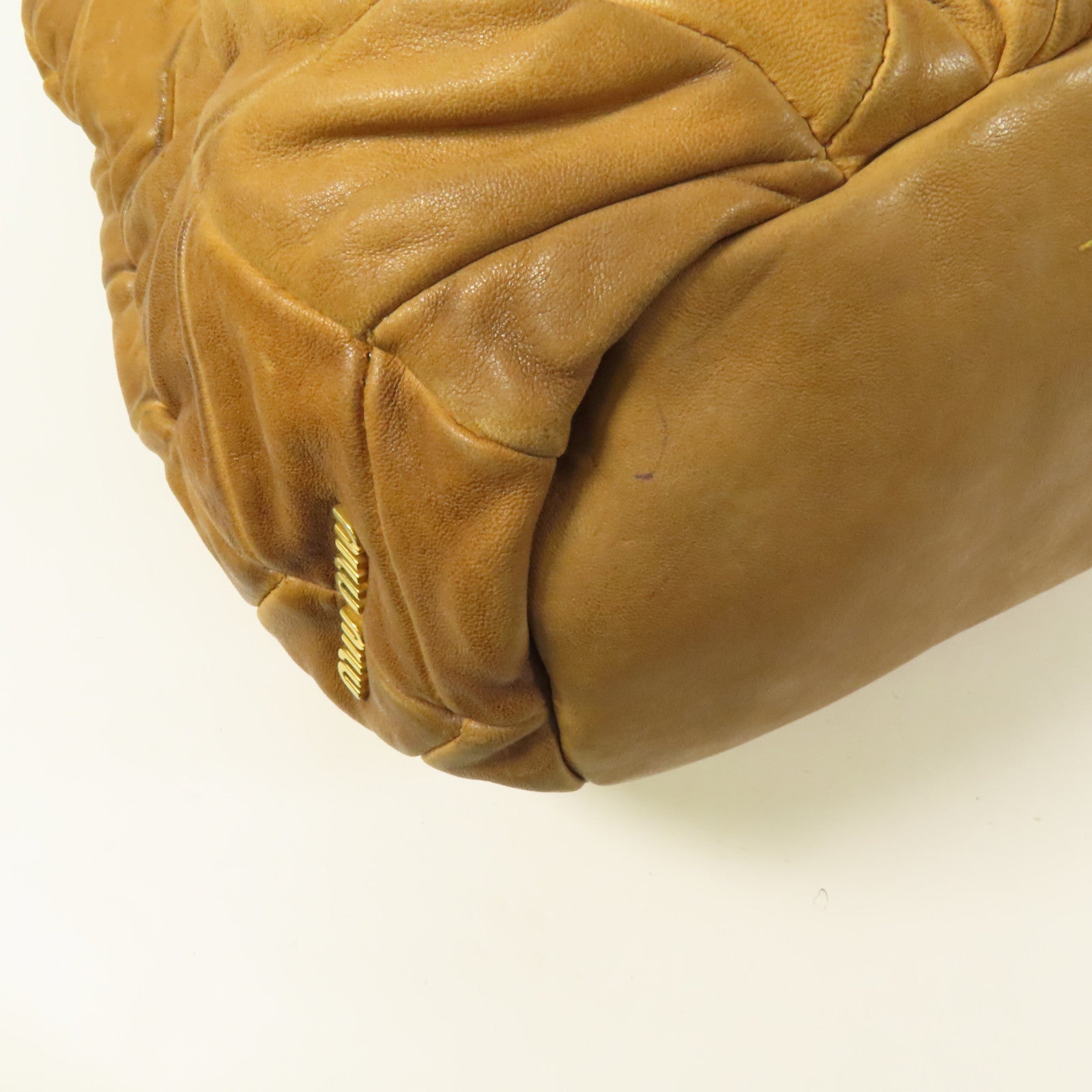 Miu Miu 牛皮皮革Shoulder Bag金扣手挽肩背兩用袋