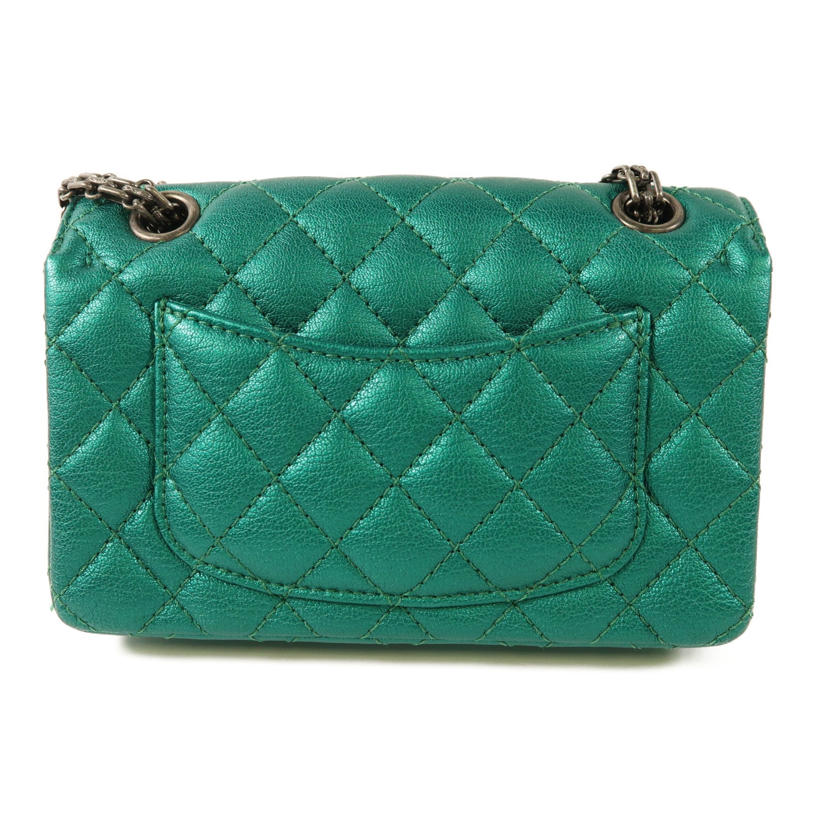 CHANEL 牛皮皮革2.55Mini鏈帶肩背袋