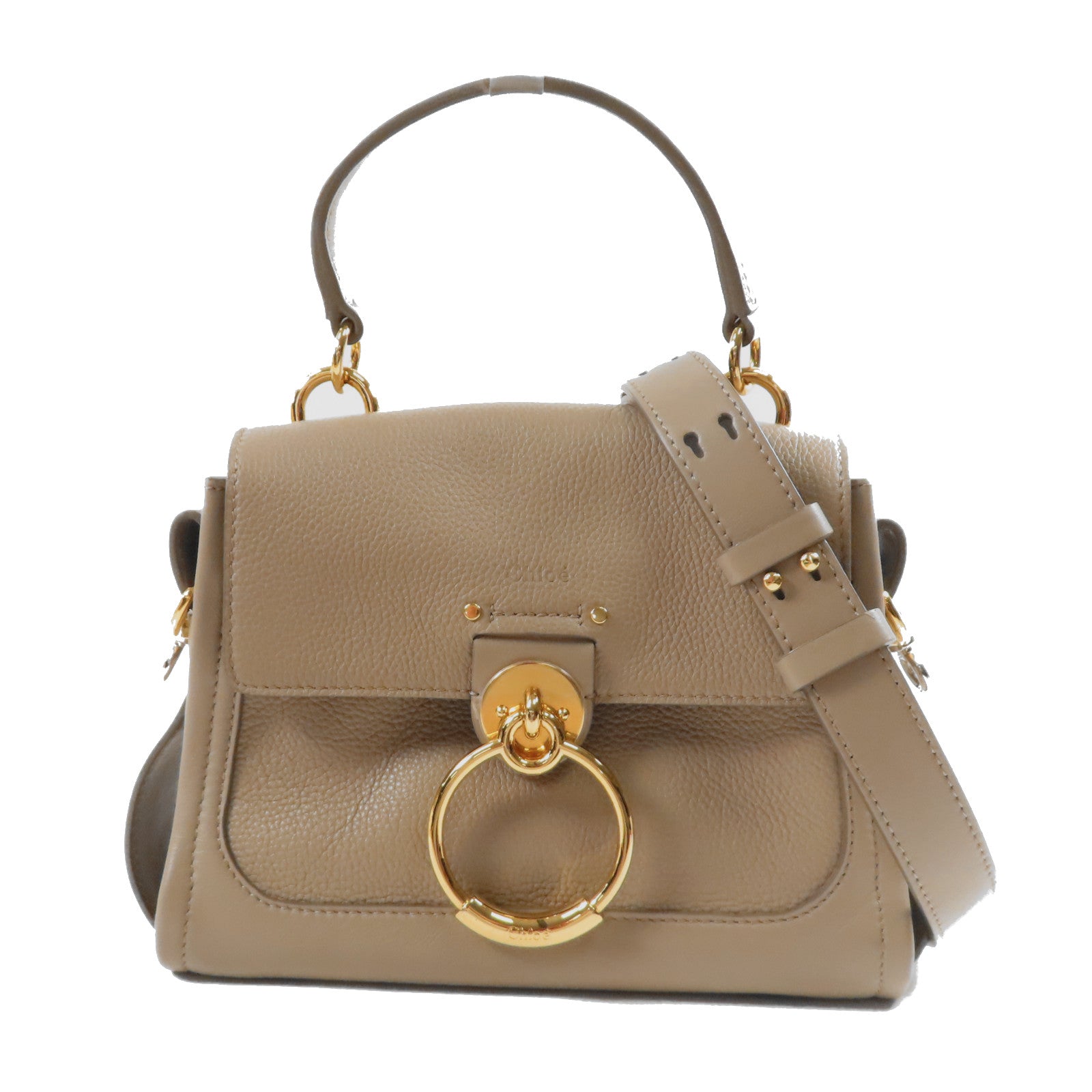 Chloe 【激減優惠】牛皮皮革Mini Tess Day金扣手挽肩背兩用袋