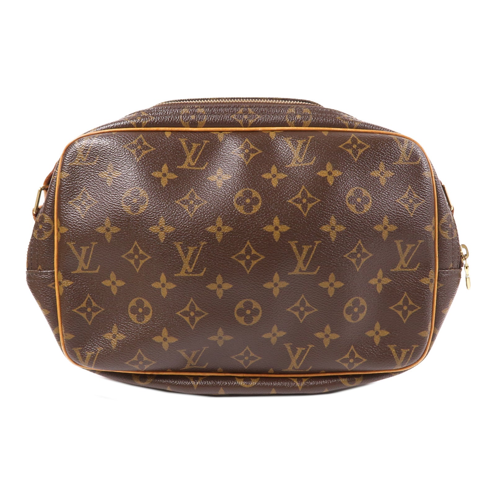 LOUIS VUITTON 【激減優惠】Monogram Reporter PM金扣肩背袋棕色