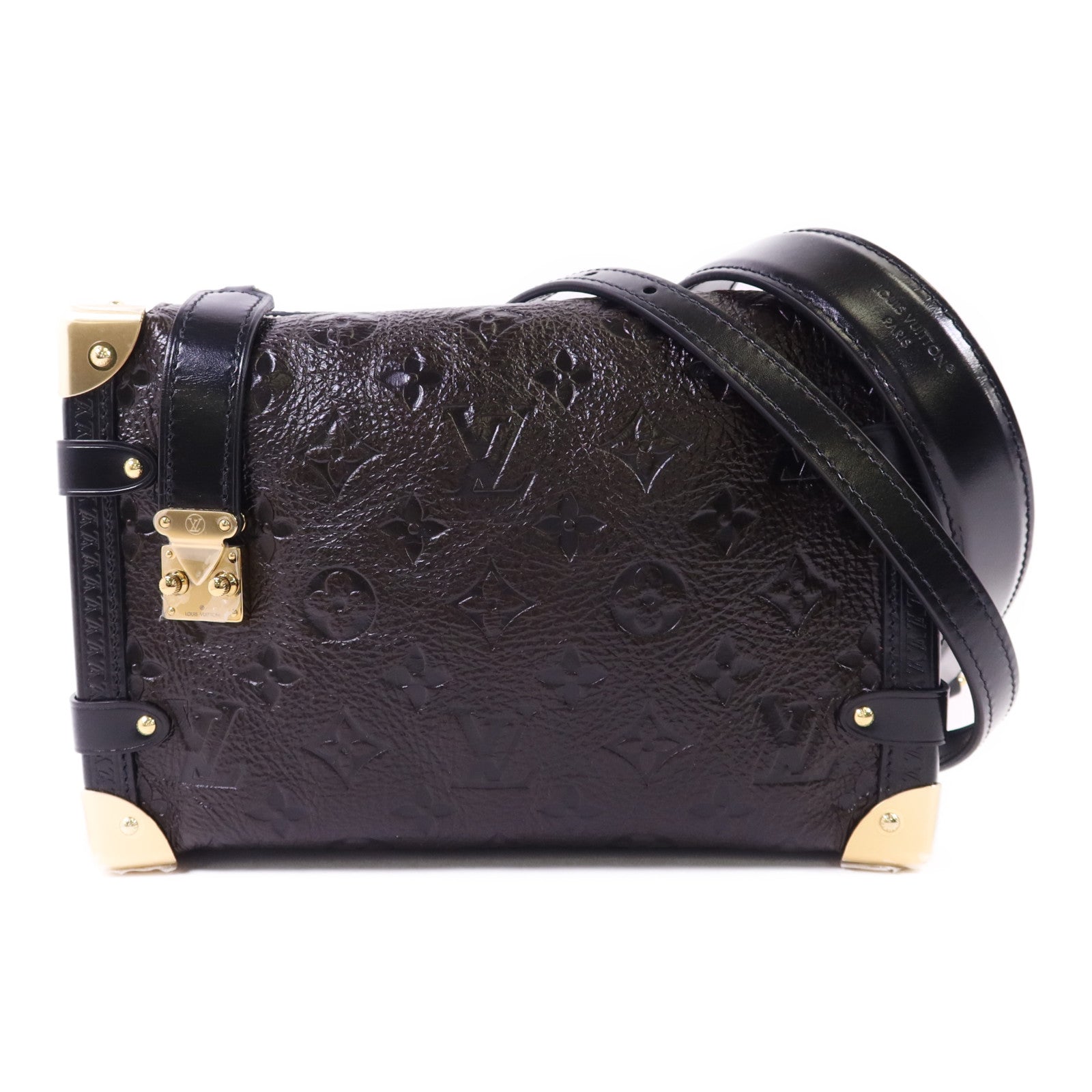 LOUIS VUITTON Monogram Saga Side Trunk MM金扣手挽肩背兩用袋