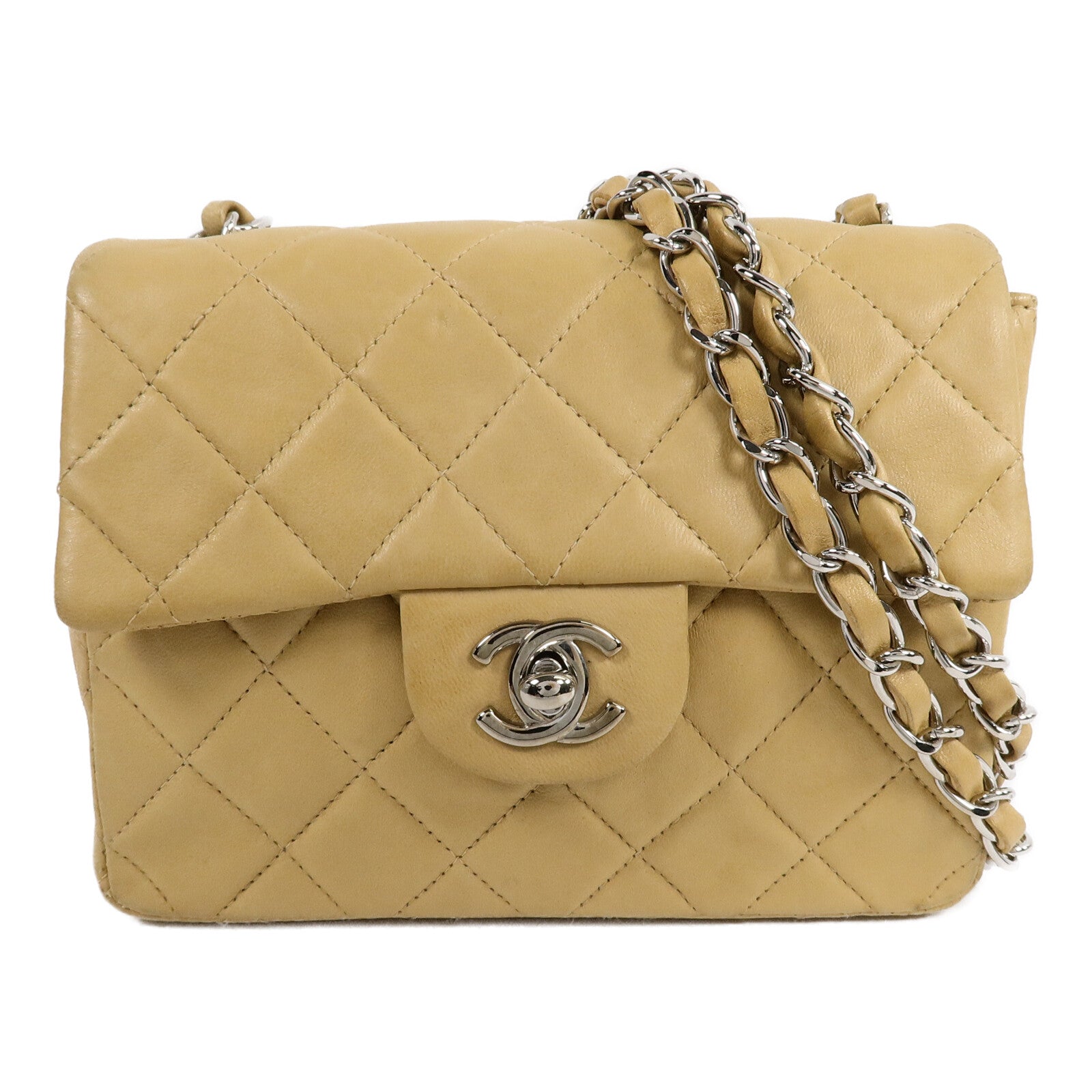 CHANEL 羊皮皮革Mini Classic 17鏈帶肩背袋