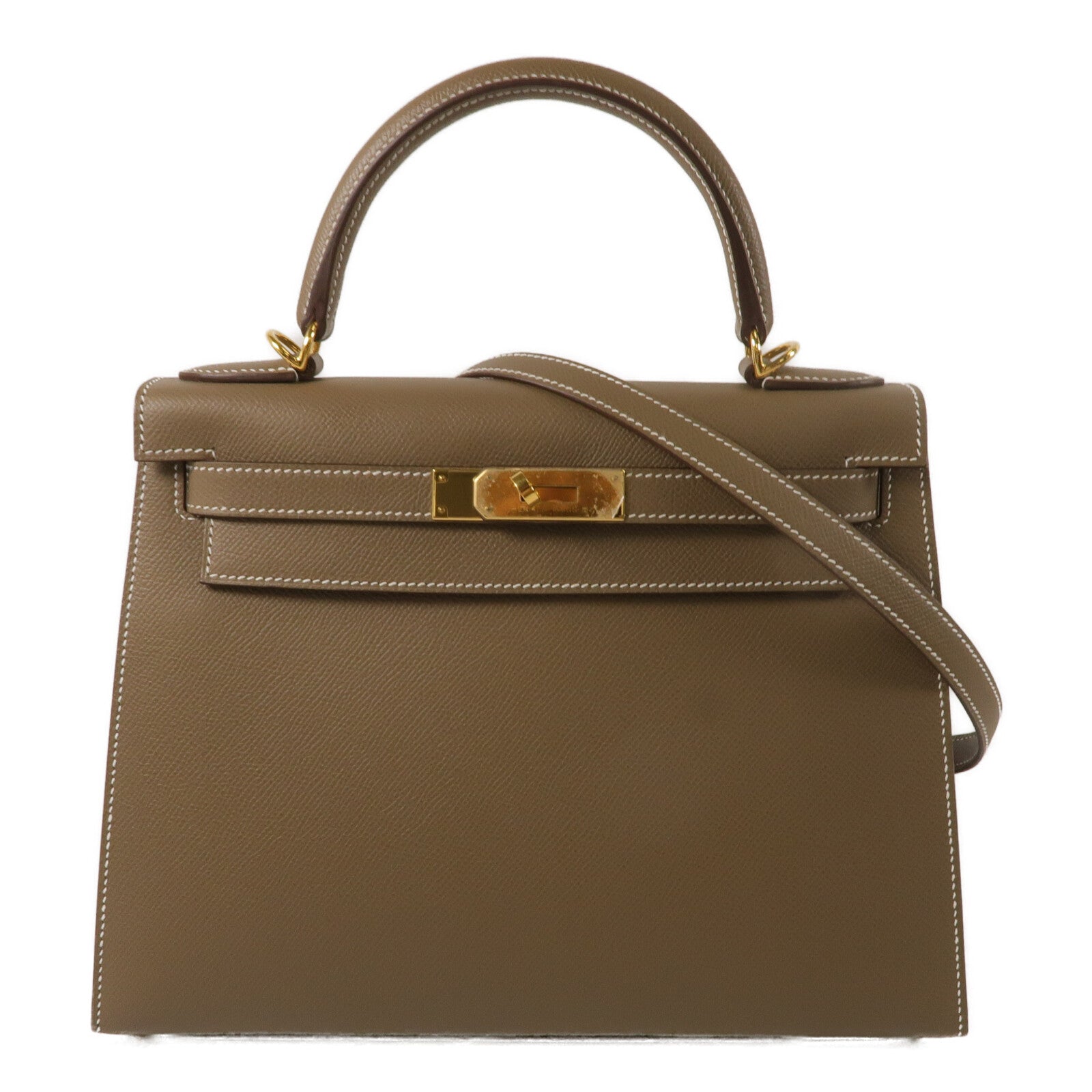 HERMES Kelly 28手挽肩背兩用袋Etoupe