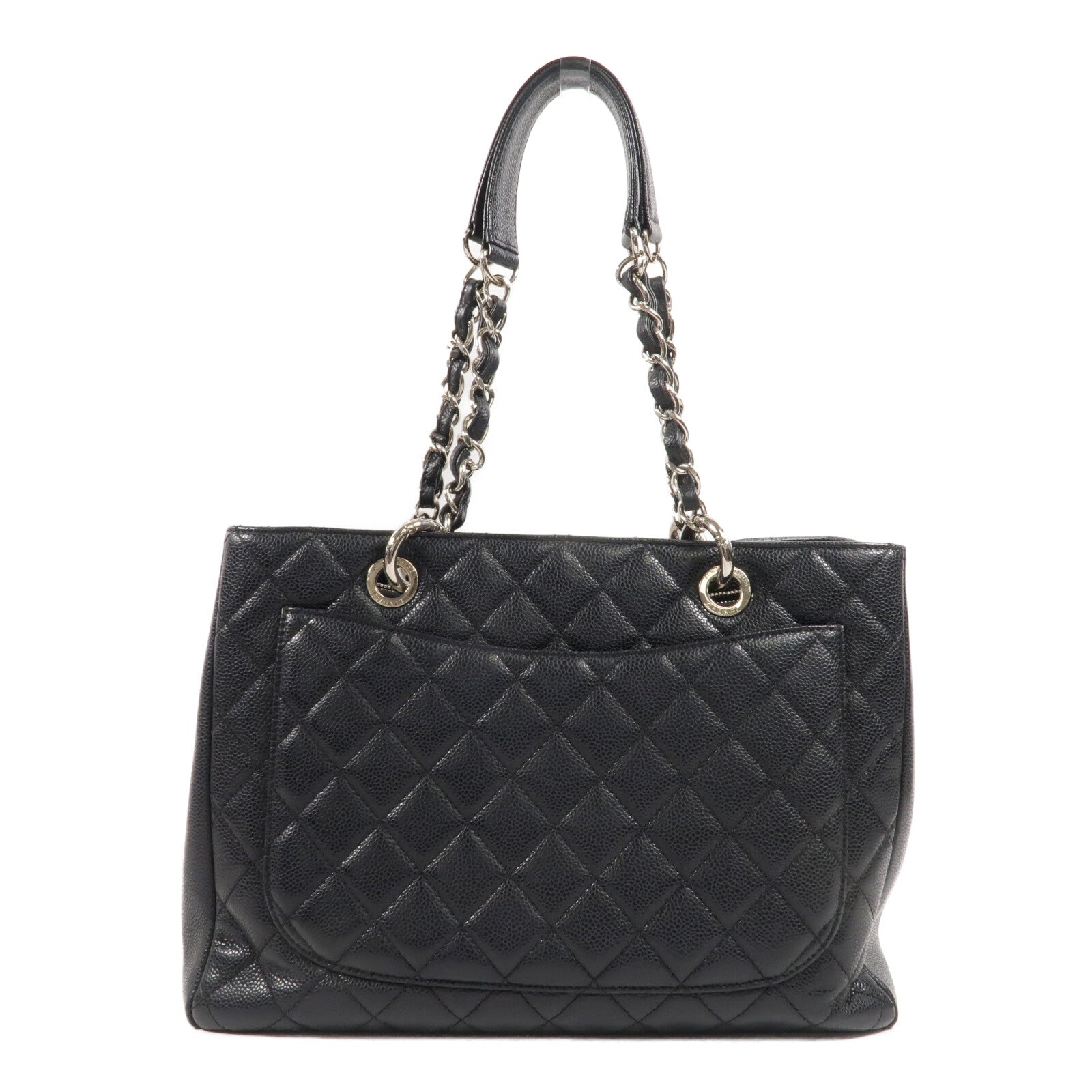 CHANEL 牛皮皮革GST Grand Shopping Tote Bag鏈帶肩背袋
