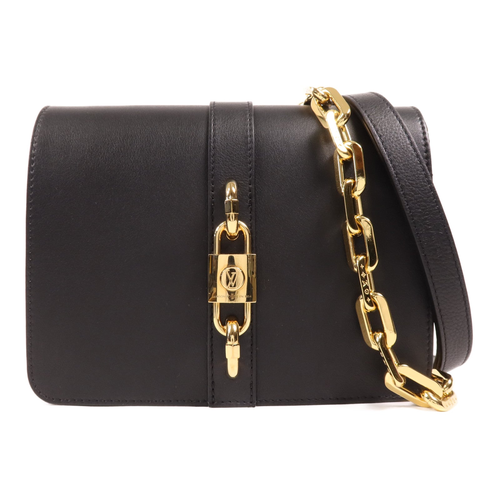 LOUIS VUITTON 皮革Rendez-Vous金扣肩背袋