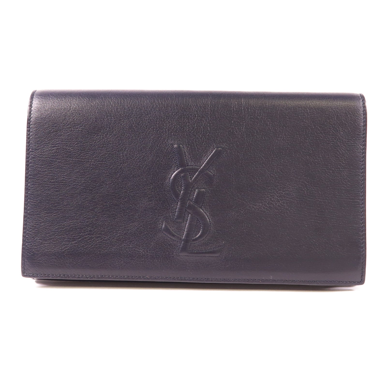 YVES SAINT LAURENT 牛皮皮革Clutch金扣手拿包