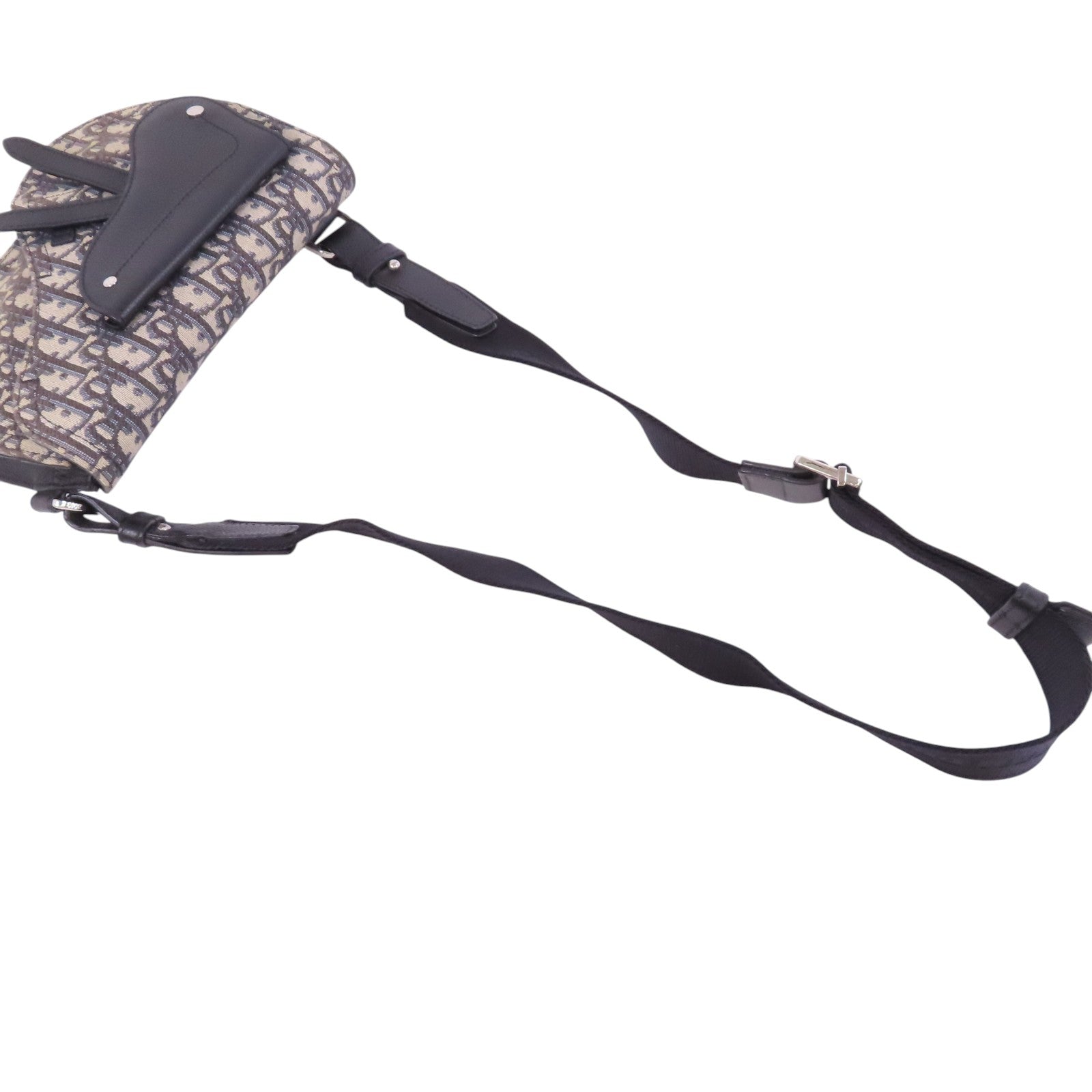 Dior Oblique帆布Saddle Messenger銀扣肩背袋