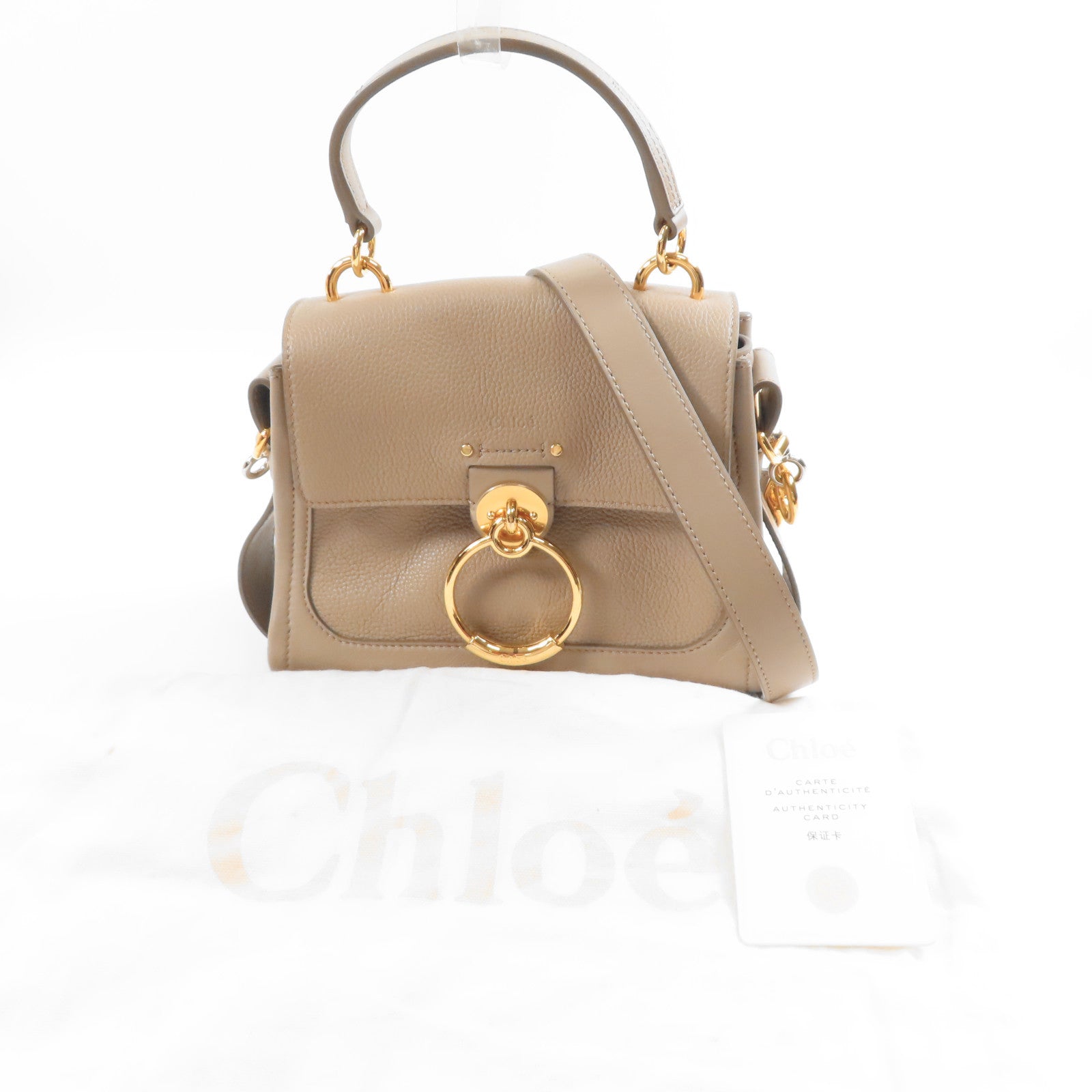 Chloe 牛皮皮革Mini Tess Day金扣手挽肩背兩用袋