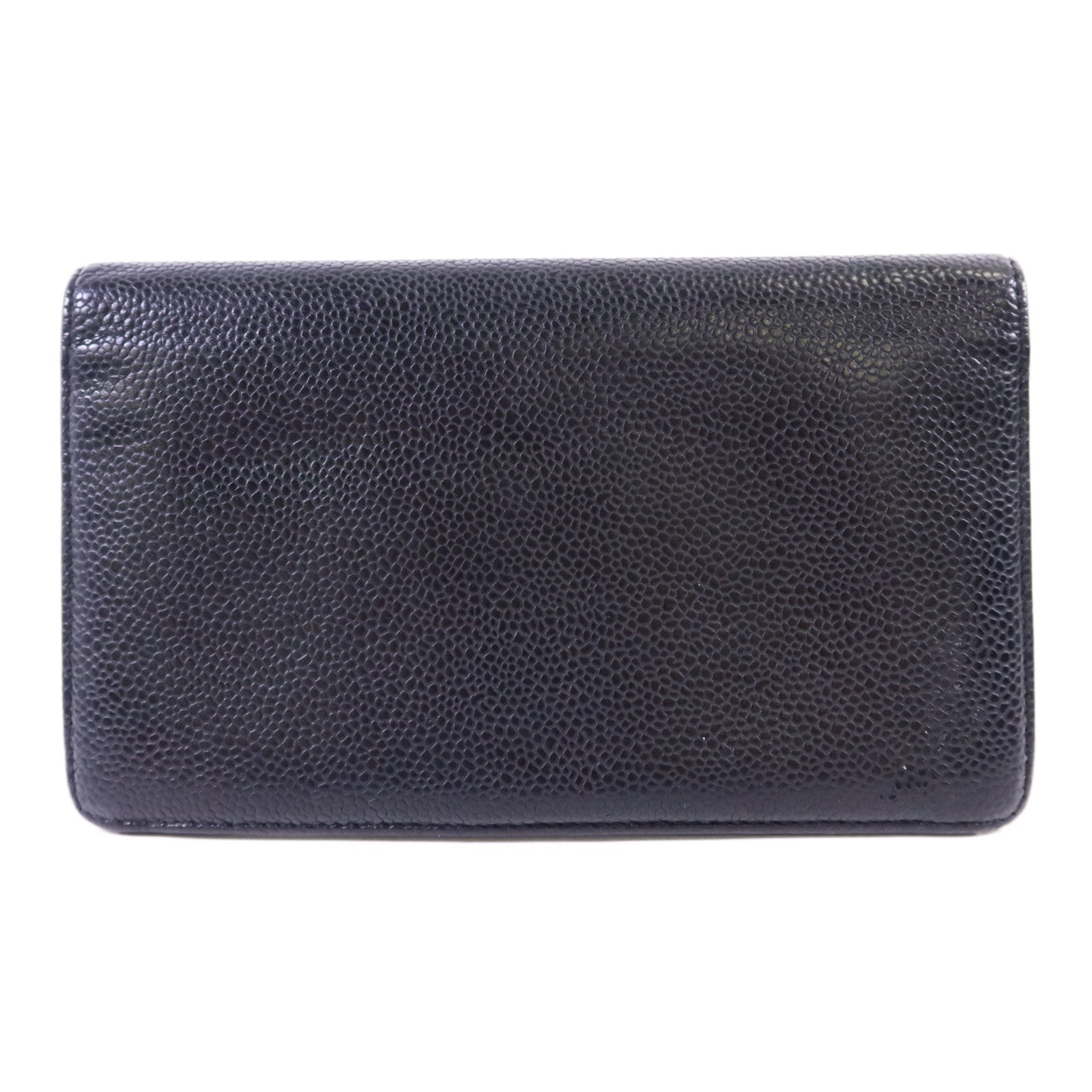 CHANEL 【激減優惠】牛皮皮革Long Bifold Wallet銀扣長錢包