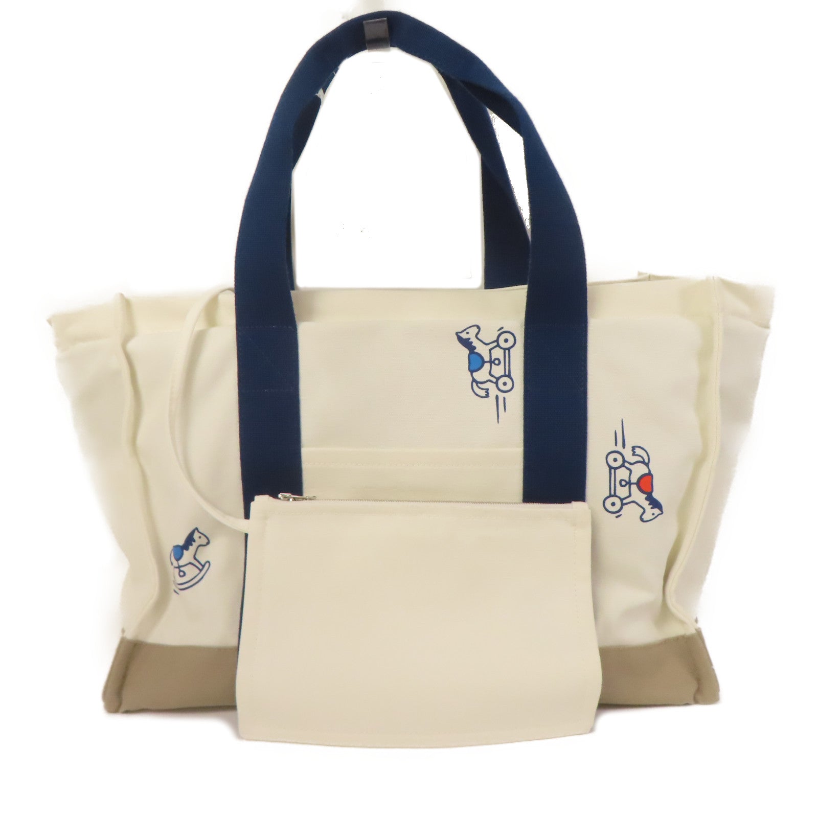 HERMES 帆布Adada銀扣手挽袋白色– Brand Off Hong Kong Online Store