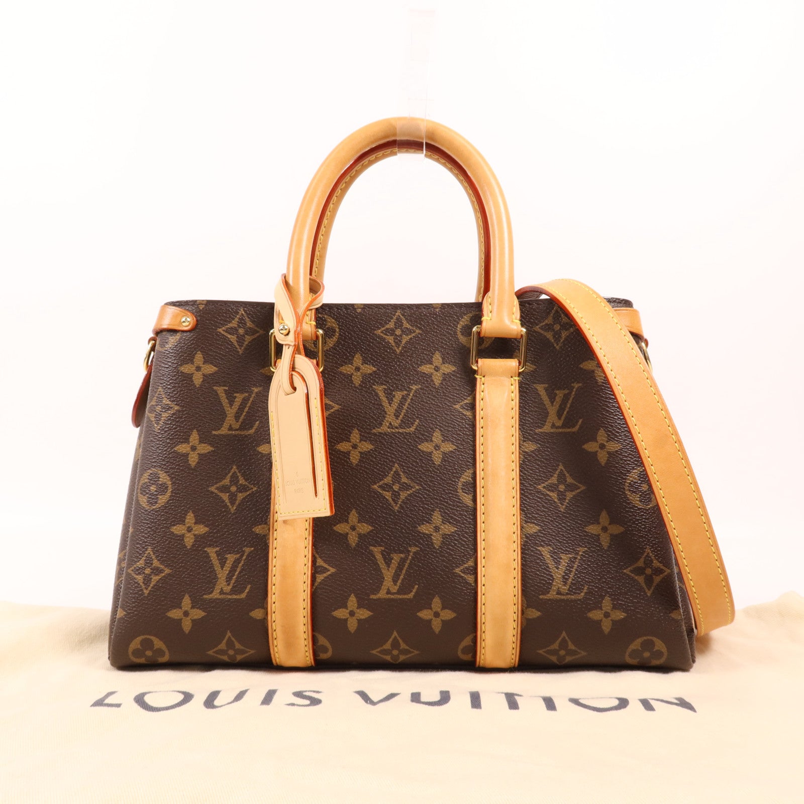 LOUIS VUITTON Monogram Soufflot BB金扣手挽肩背兩用袋