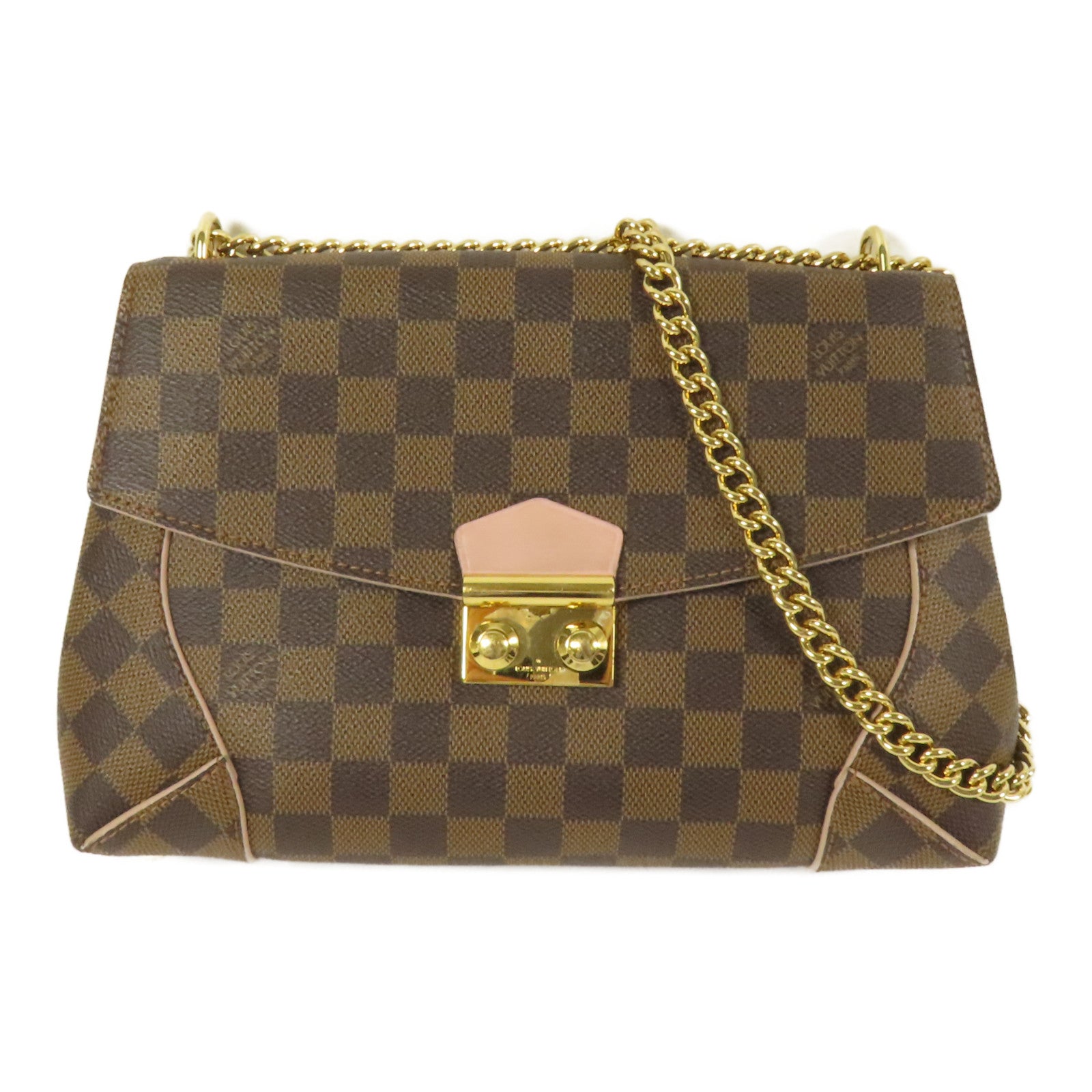 LOUIS VUITTON Damier Caissa金扣肩背袋