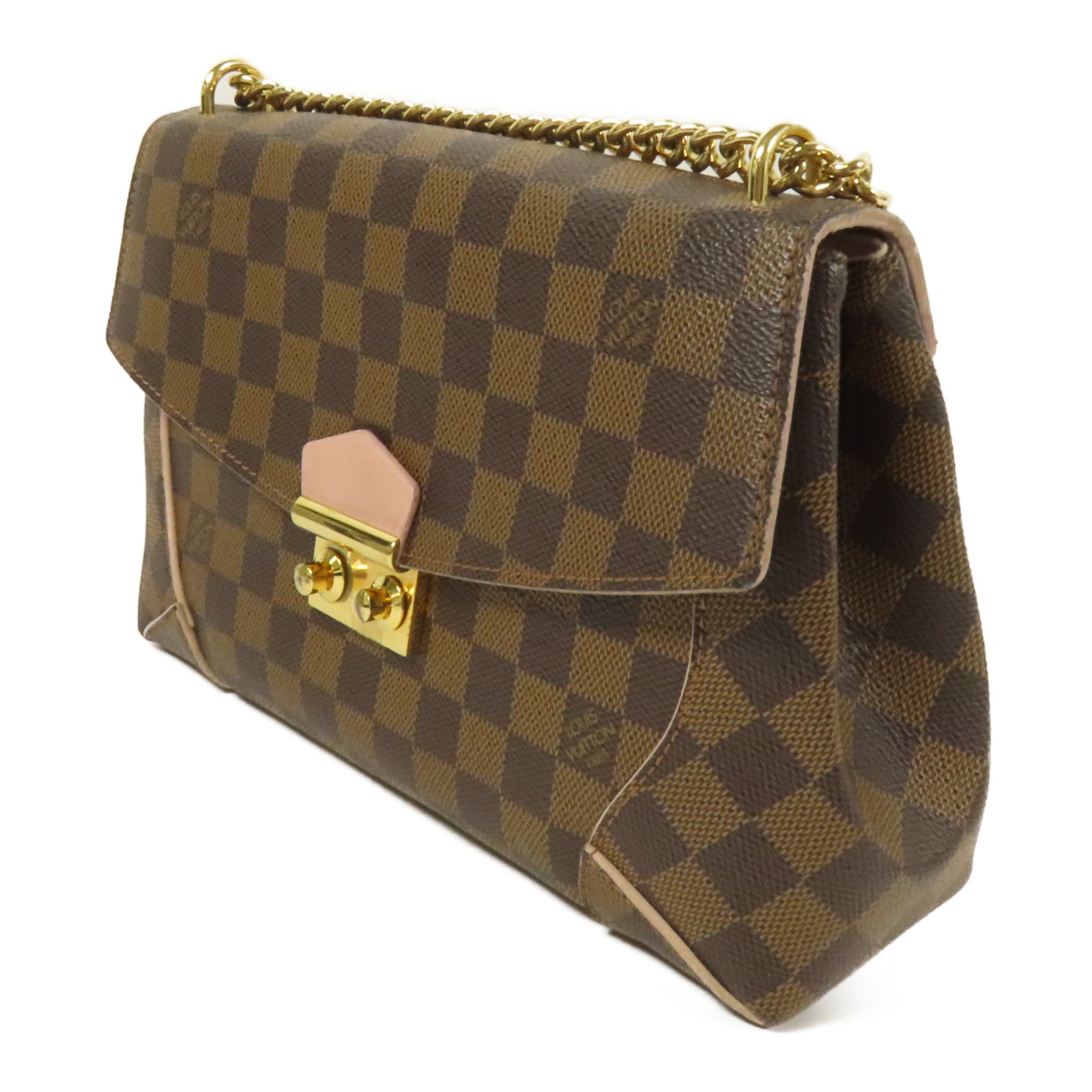 LOUIS VUITTON Damier Caissa金扣肩背袋