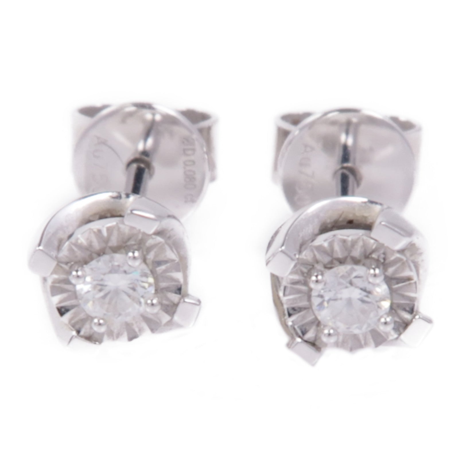 JEWELRY Diamond Earrings 18K White Gold