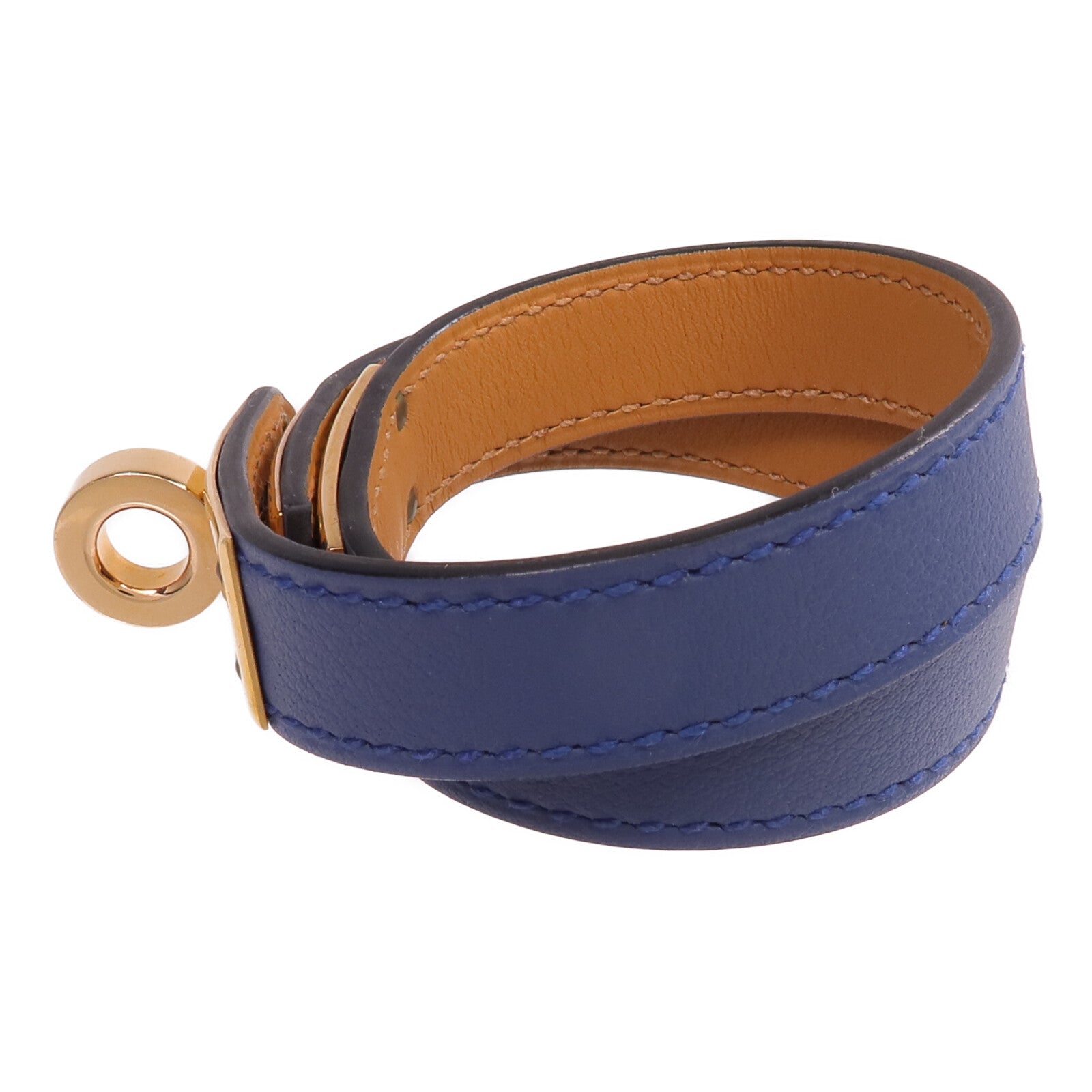 HERMES 【激減優惠】Swift皮革Kelly Double Tour Bracelet金扣手帶