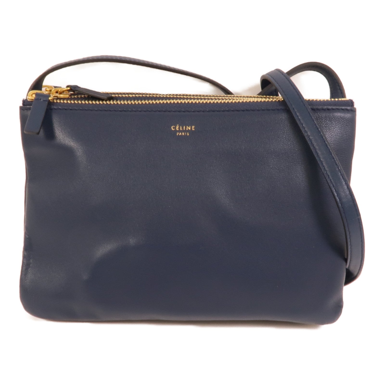CELINE 羊皮皮革Trio Small肩背袋