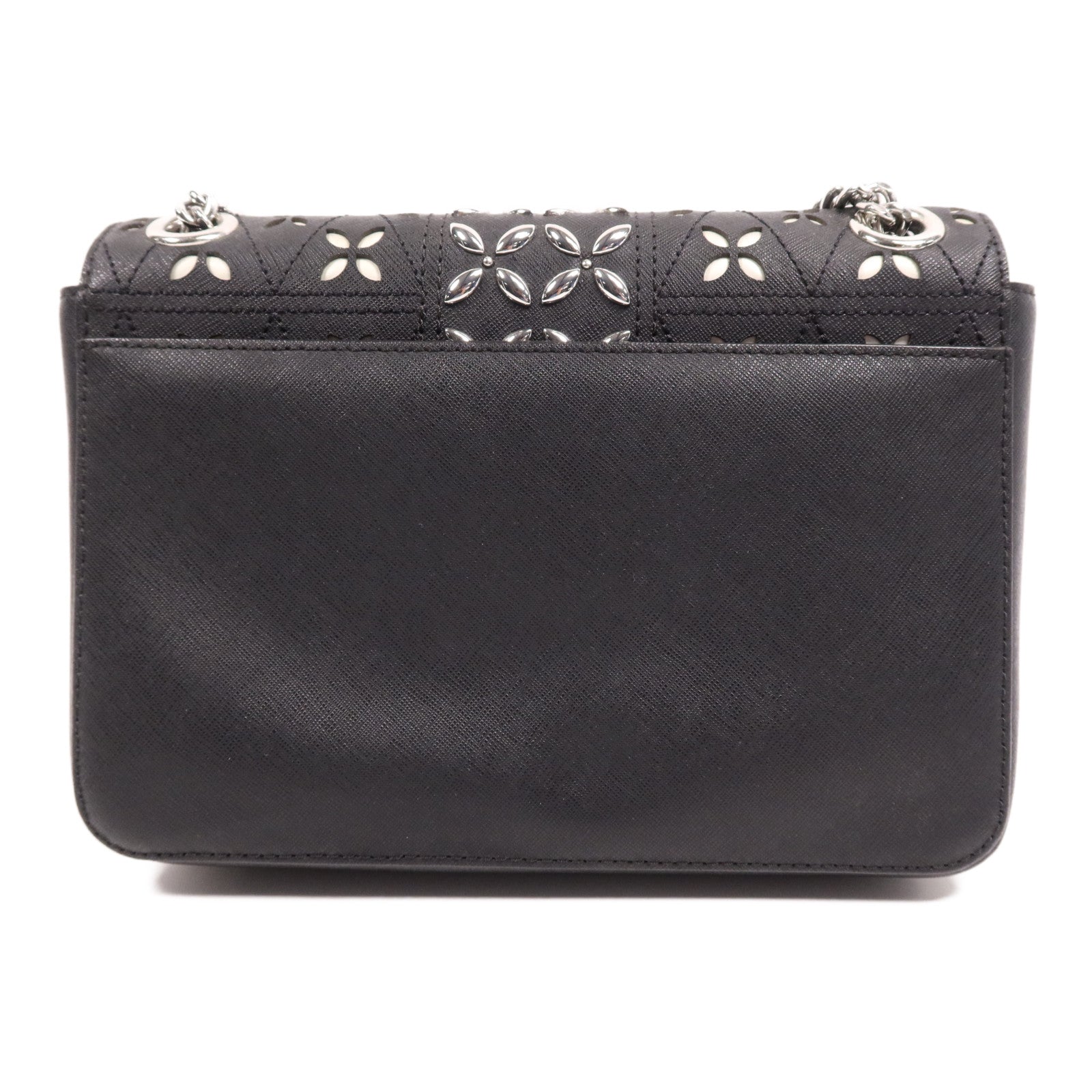 Michael Kors 牛皮皮革Chain Shoulder銀扣鏈帶肩背袋