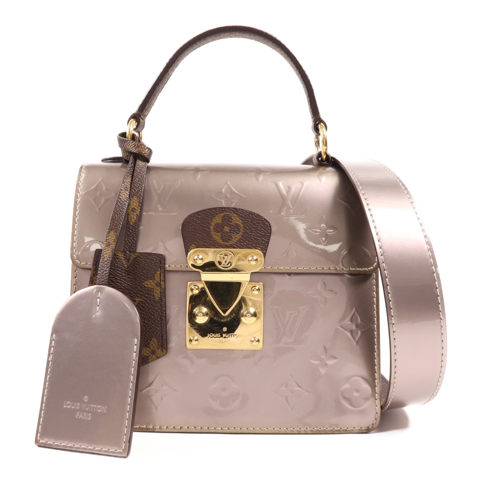 LOUIS VUITTON Vernis Spring Street金扣手挽肩背兩用袋