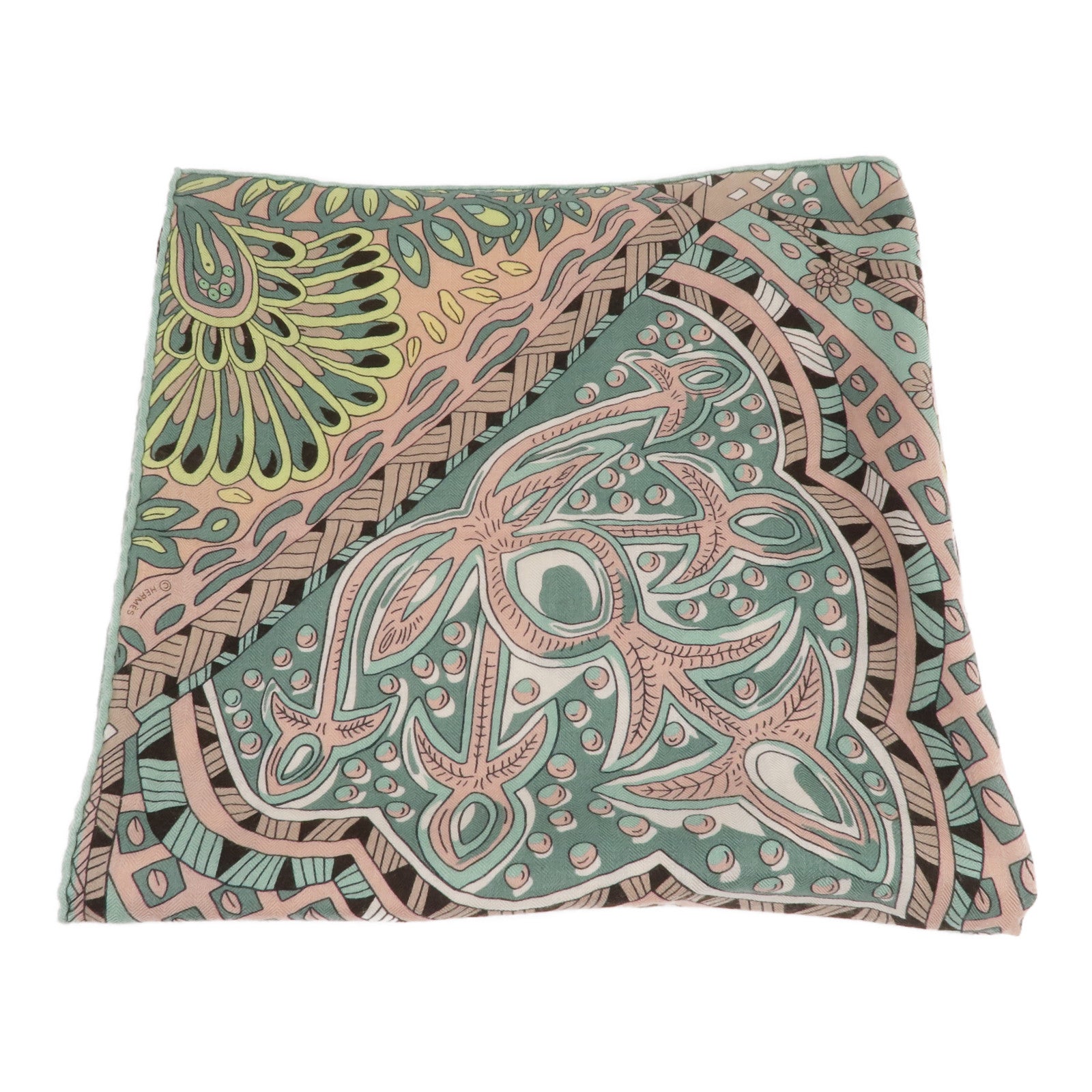 HERMES 羊絨/絲質Scarf圍巾