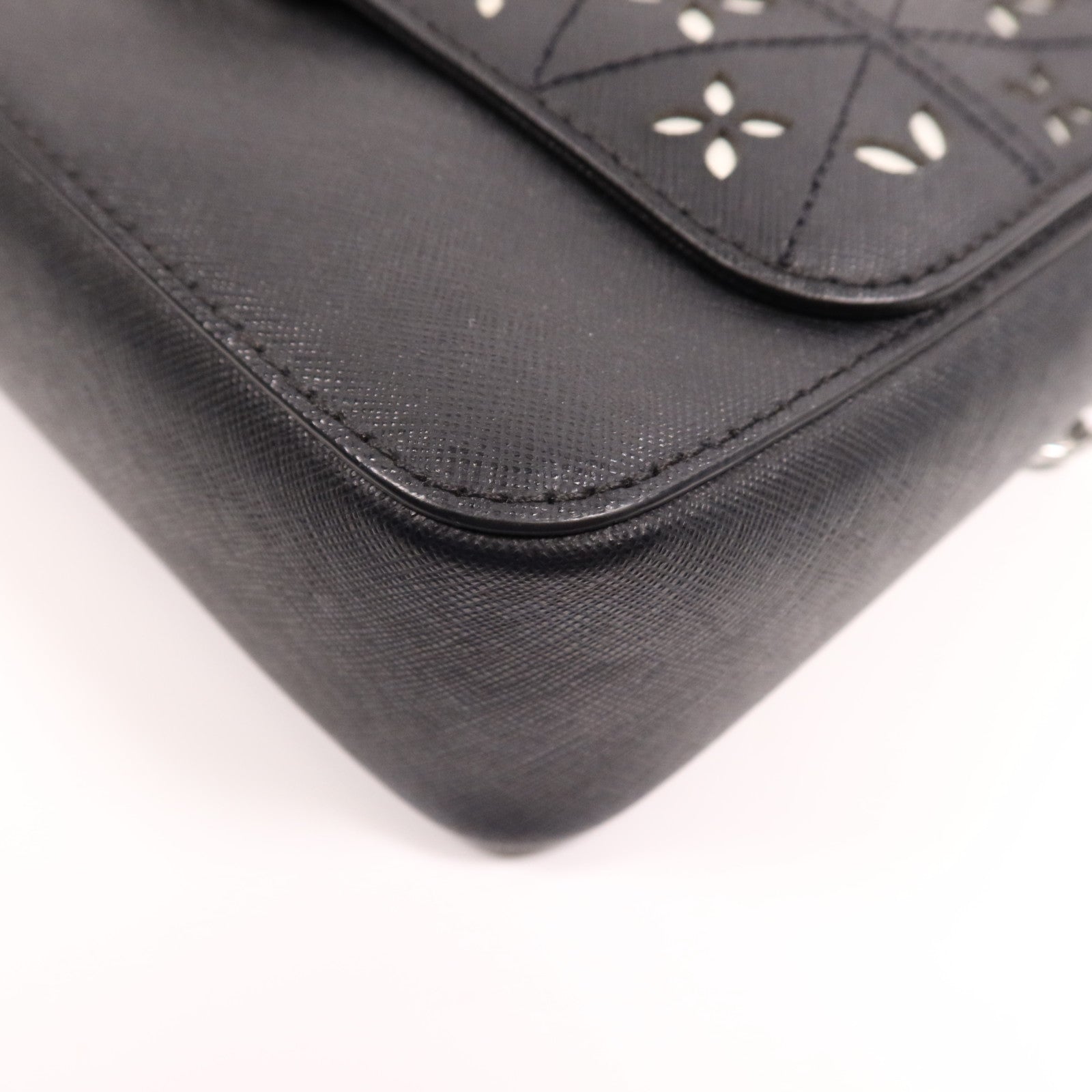 Michael Kors 牛皮皮革Chain Shoulder銀扣鏈帶肩背袋