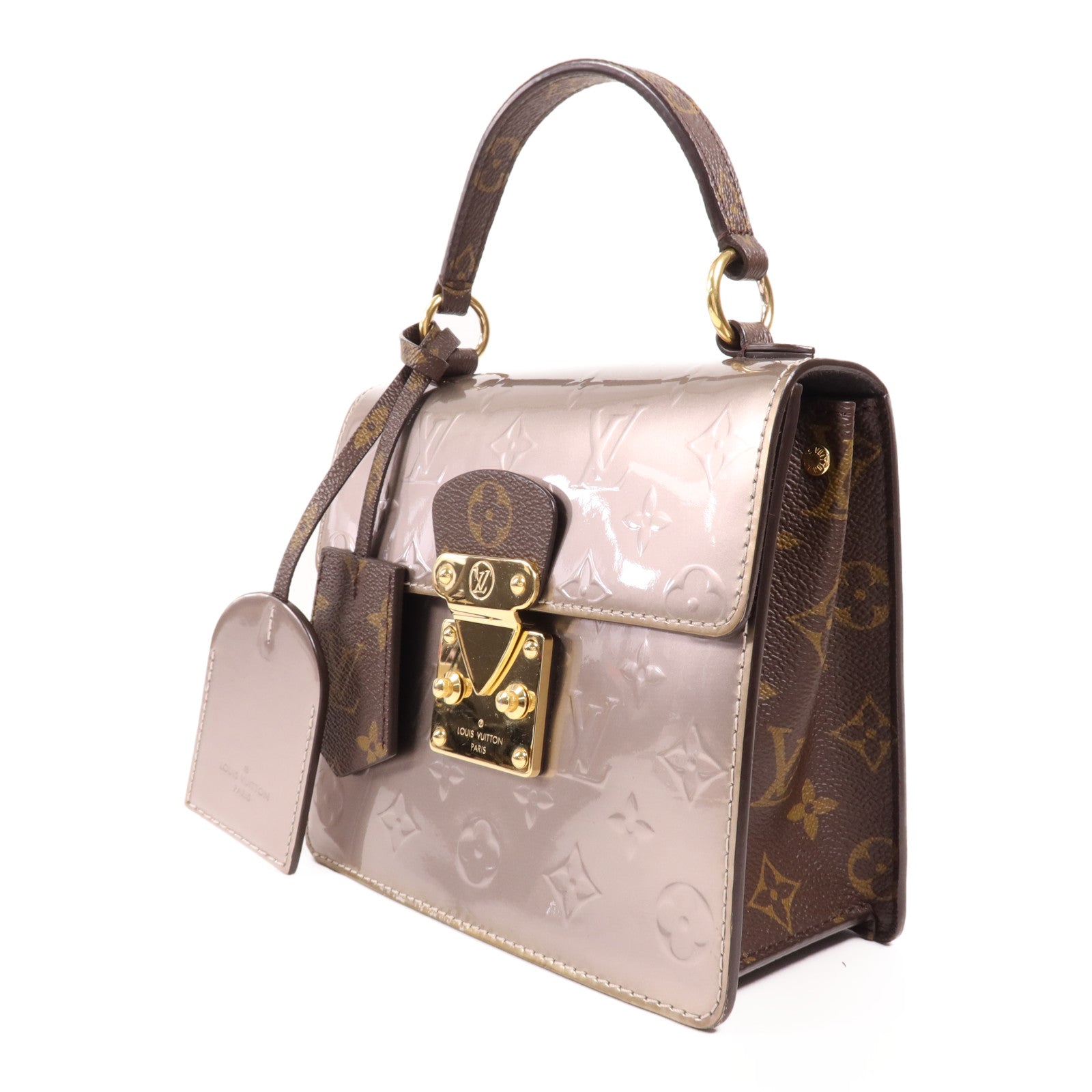 LOUIS VUITTON Vernis Spring Street金扣手挽肩背兩用袋