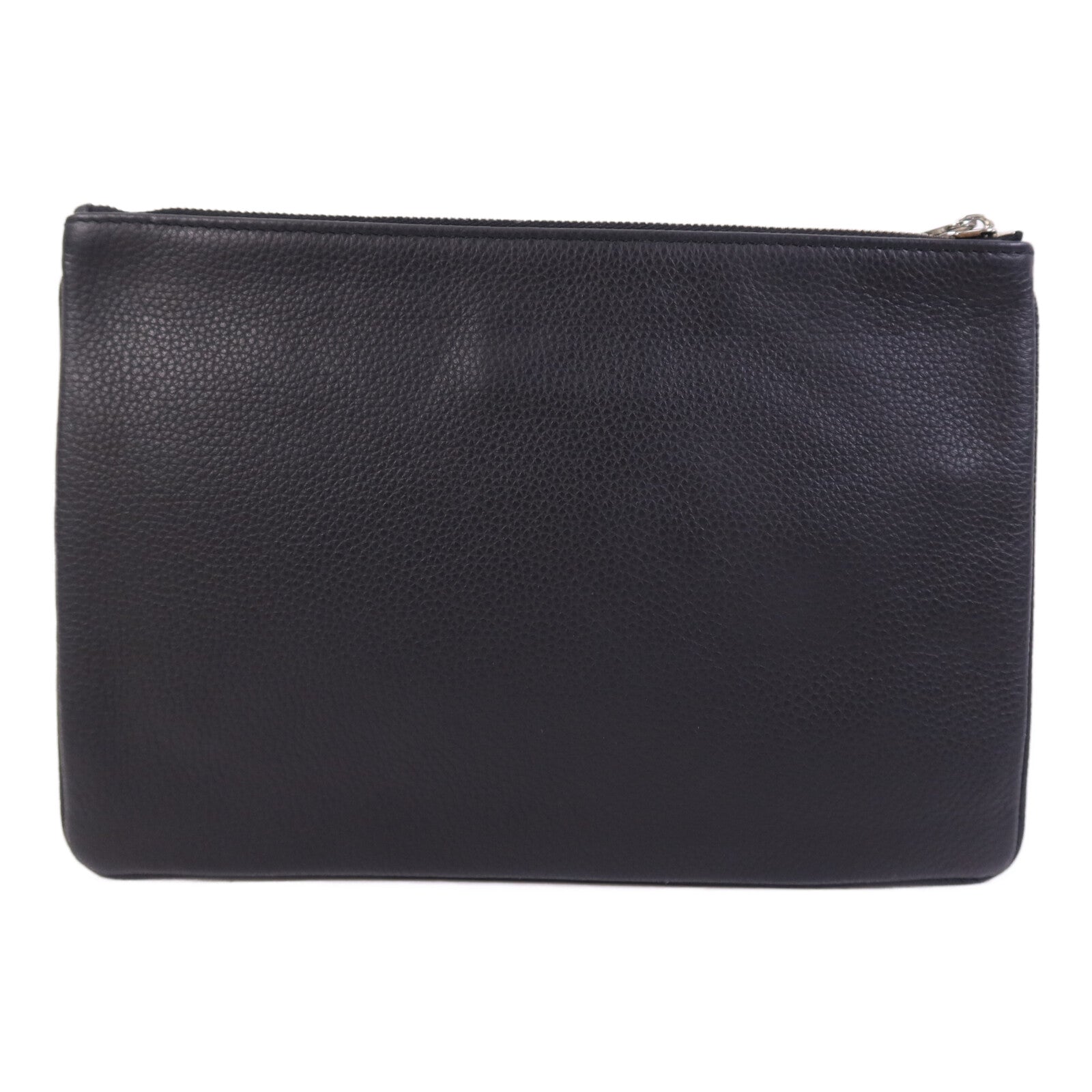 Dior 牛皮皮革Pouch銀扣手拿包