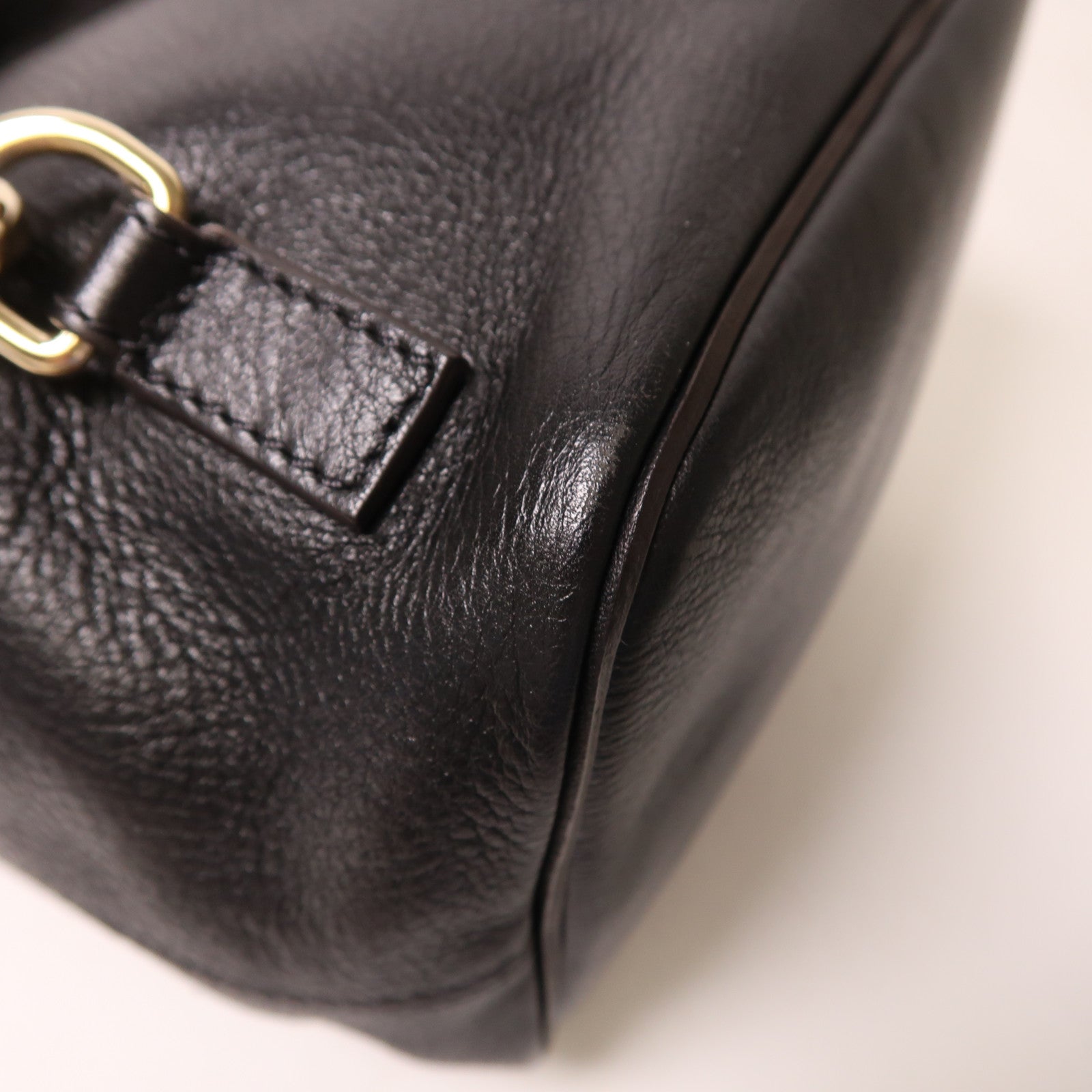 Chloe 牛皮皮革Backpack金扣背包