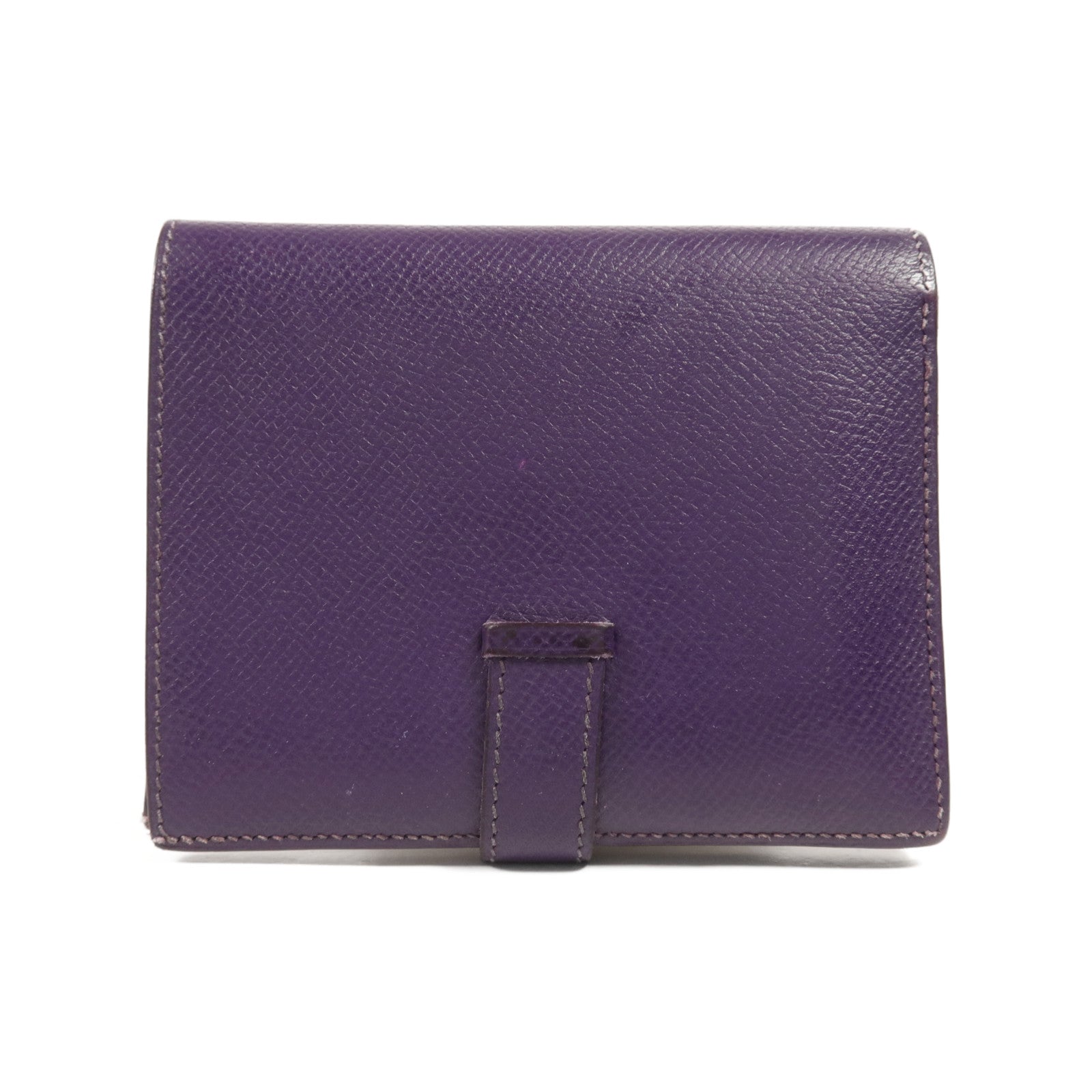 HERMES Epsom皮革Bearn Compact Wallet銀扣錢包