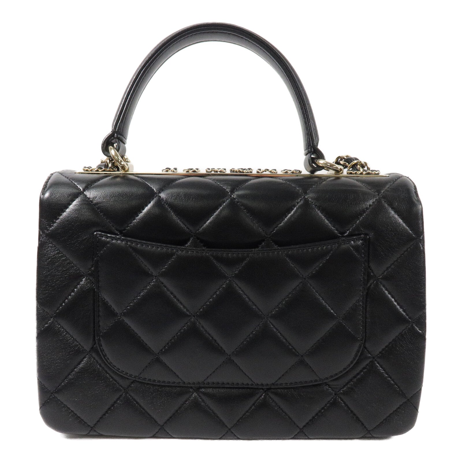 CHANEL 羊皮皮革Trendy CC Top Handle鏈帶手挽肩背兩用袋
