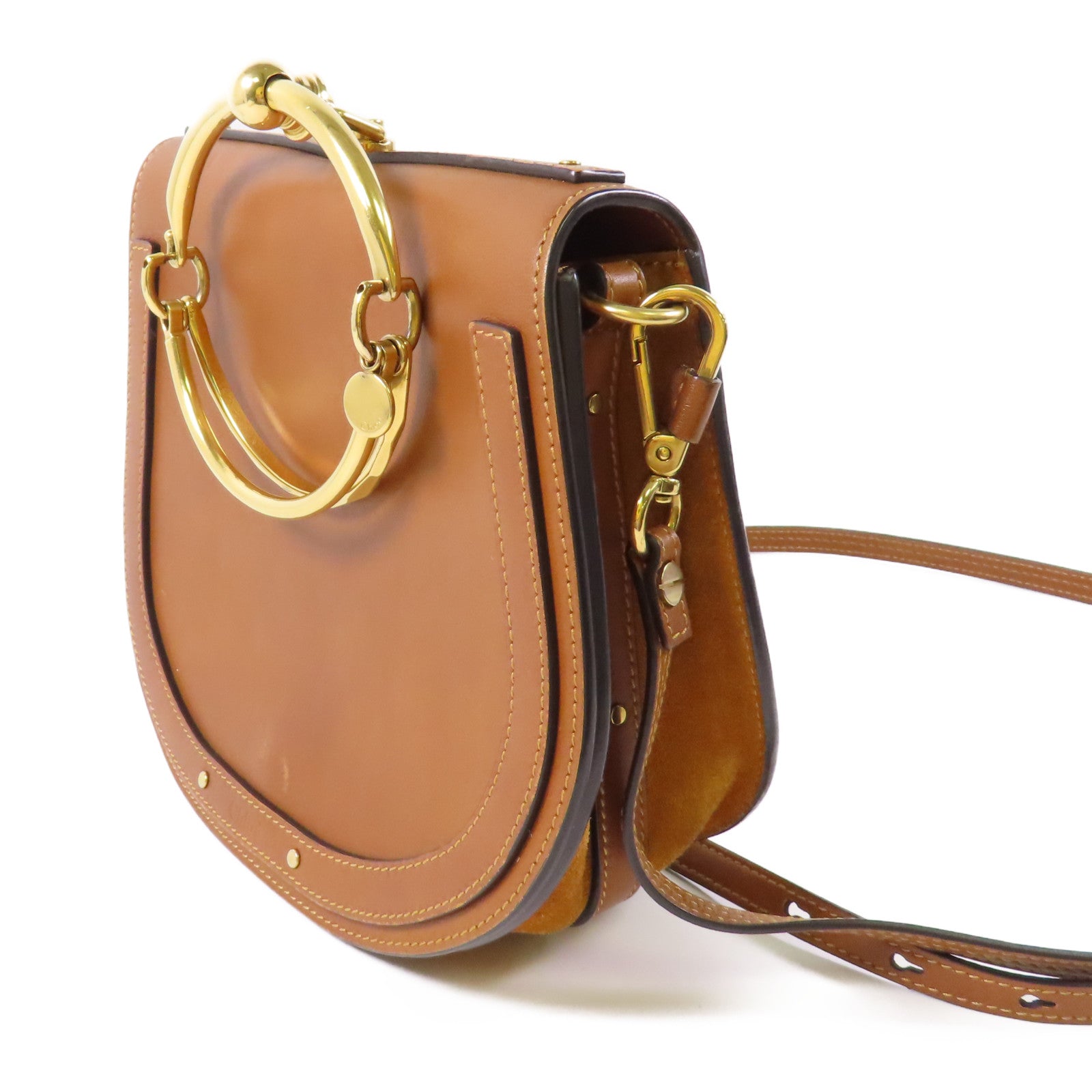 Chloe 牛皮皮革Nile Bag金扣肩背袋