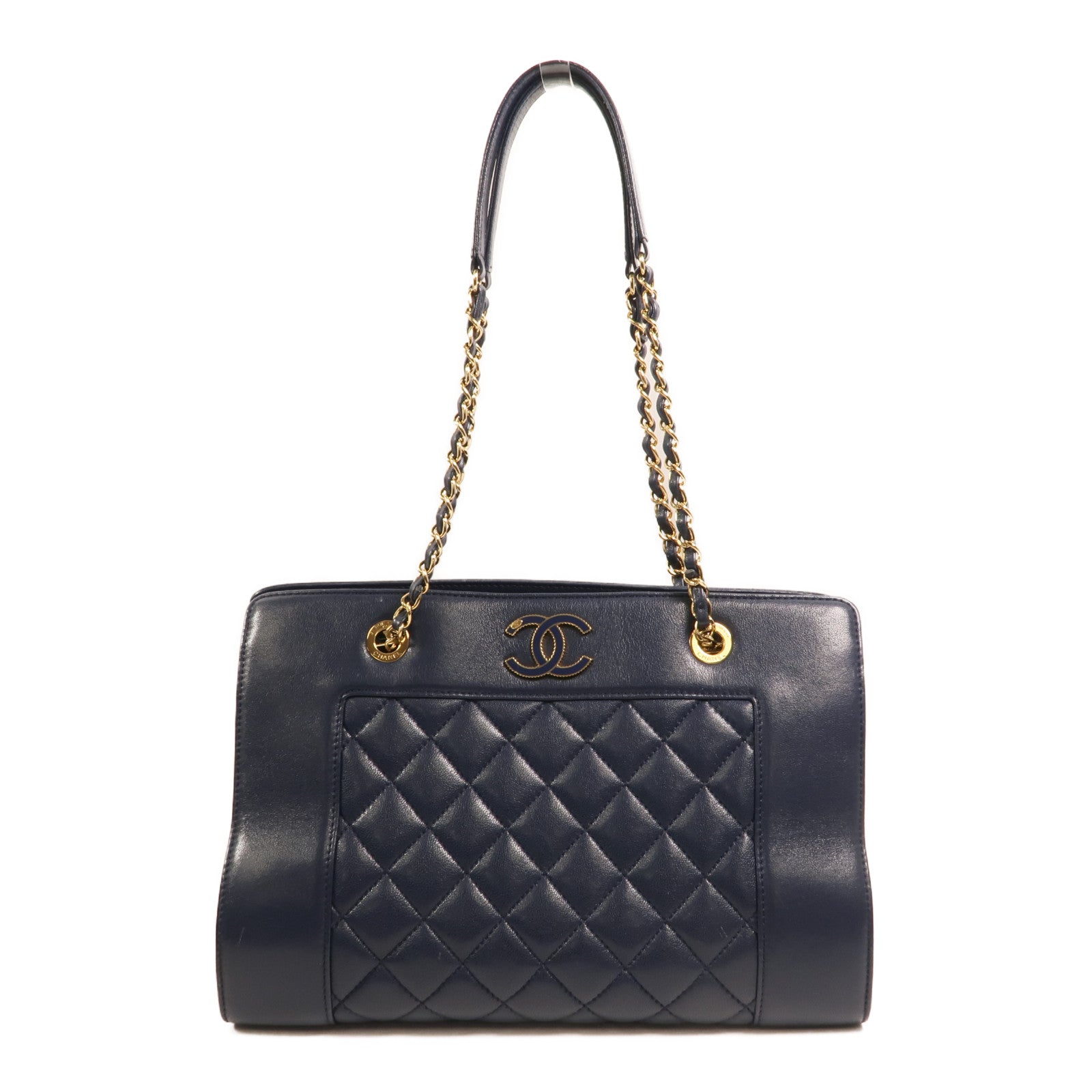 CHANEL 牛皮皮革Mademoiselle Vintage Tote金扣鏈帶肩背袋