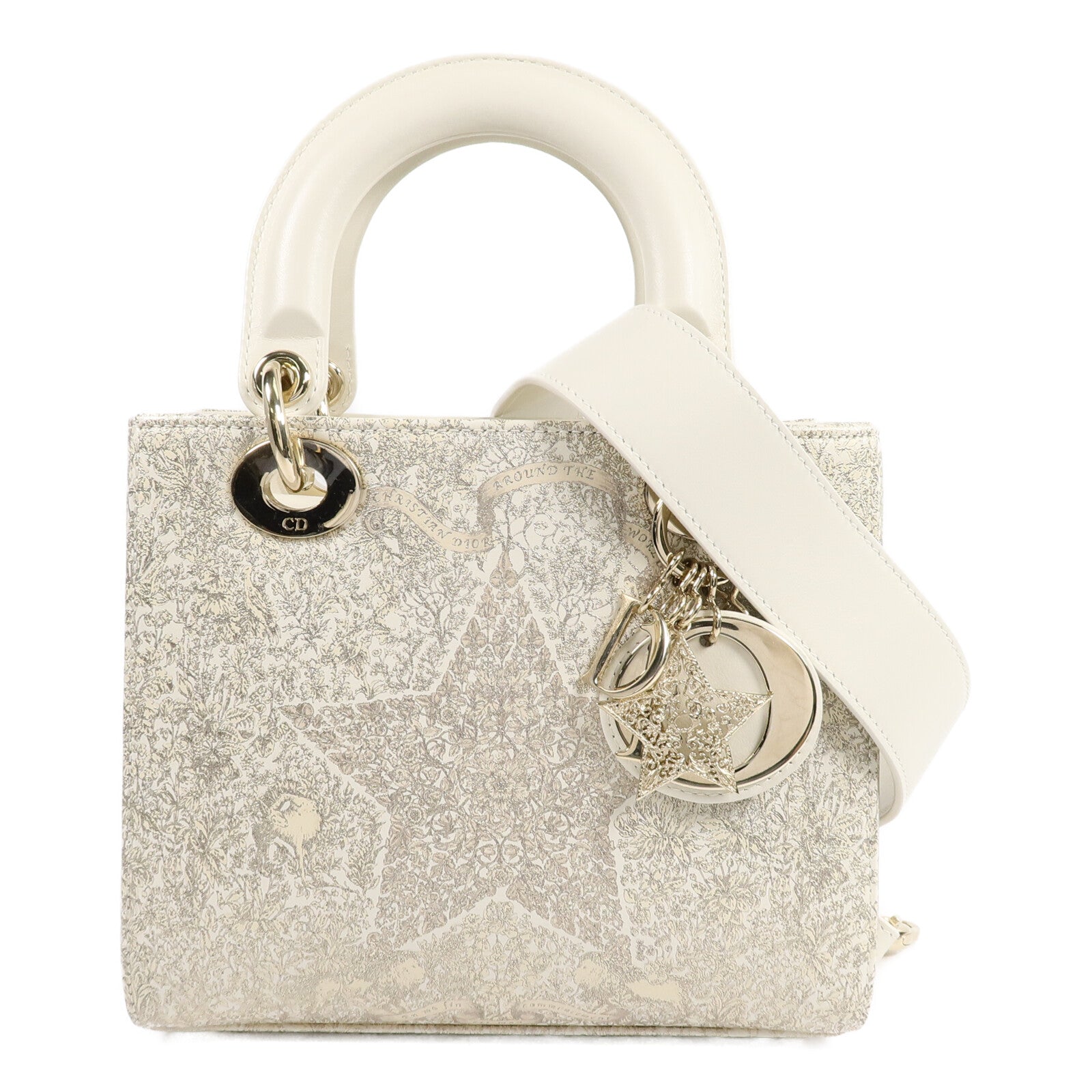 Dior 牛皮皮革Lady Dior Small手挽肩背兩用袋