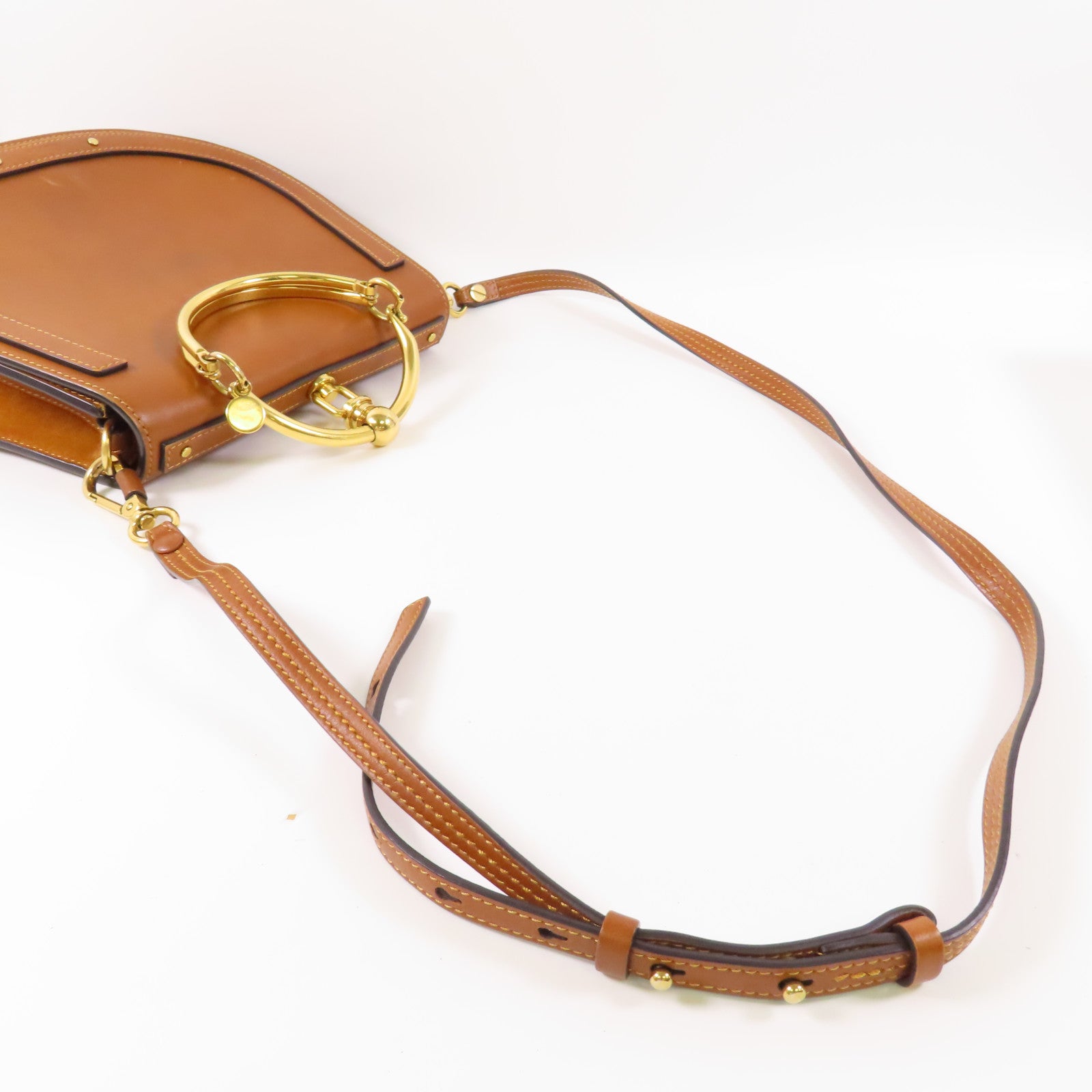 Chloe 牛皮皮革Nile Bag金扣肩背袋